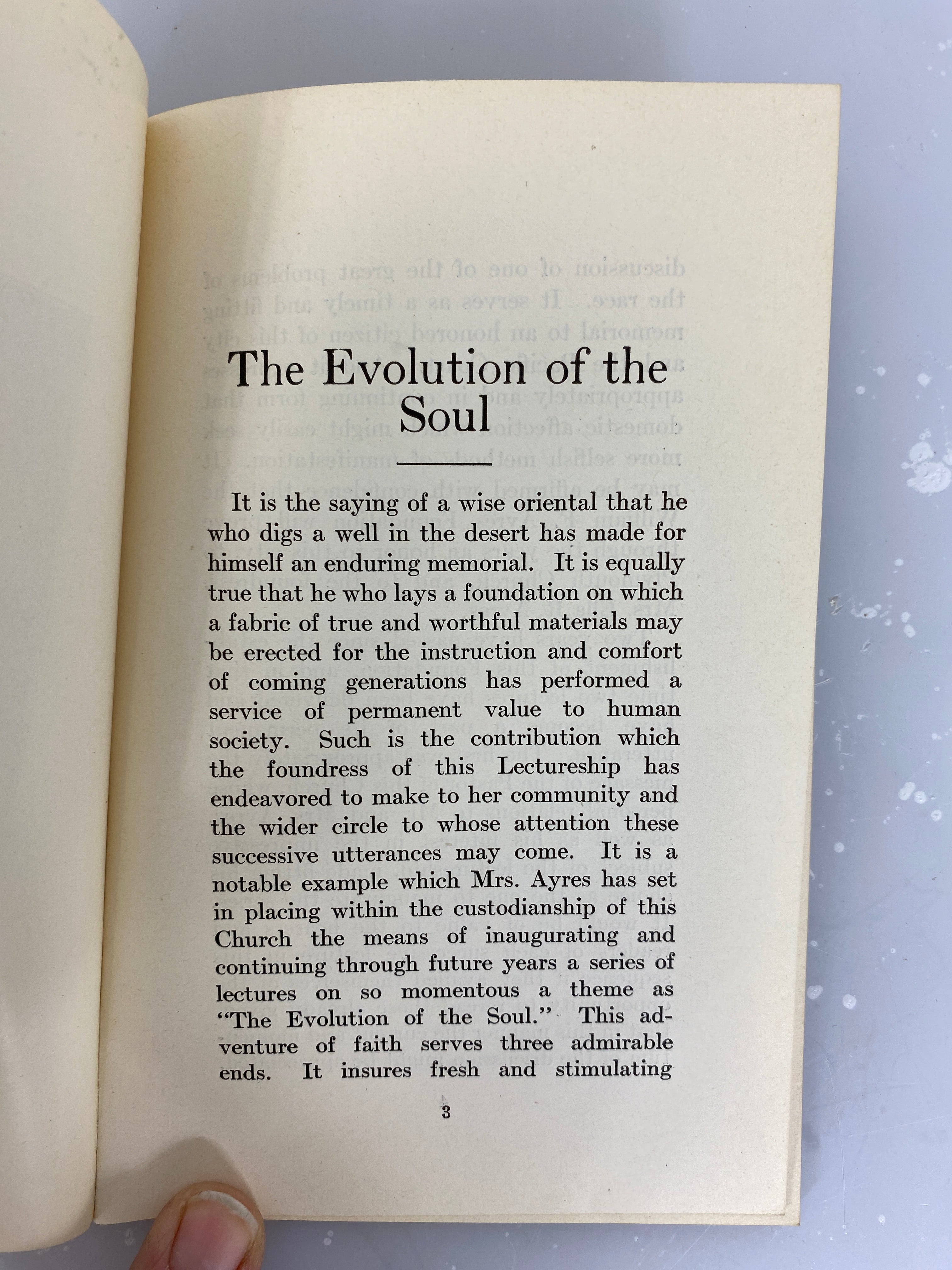 Lot of 6 The Evolution of the Soul Lectures c1930s SC