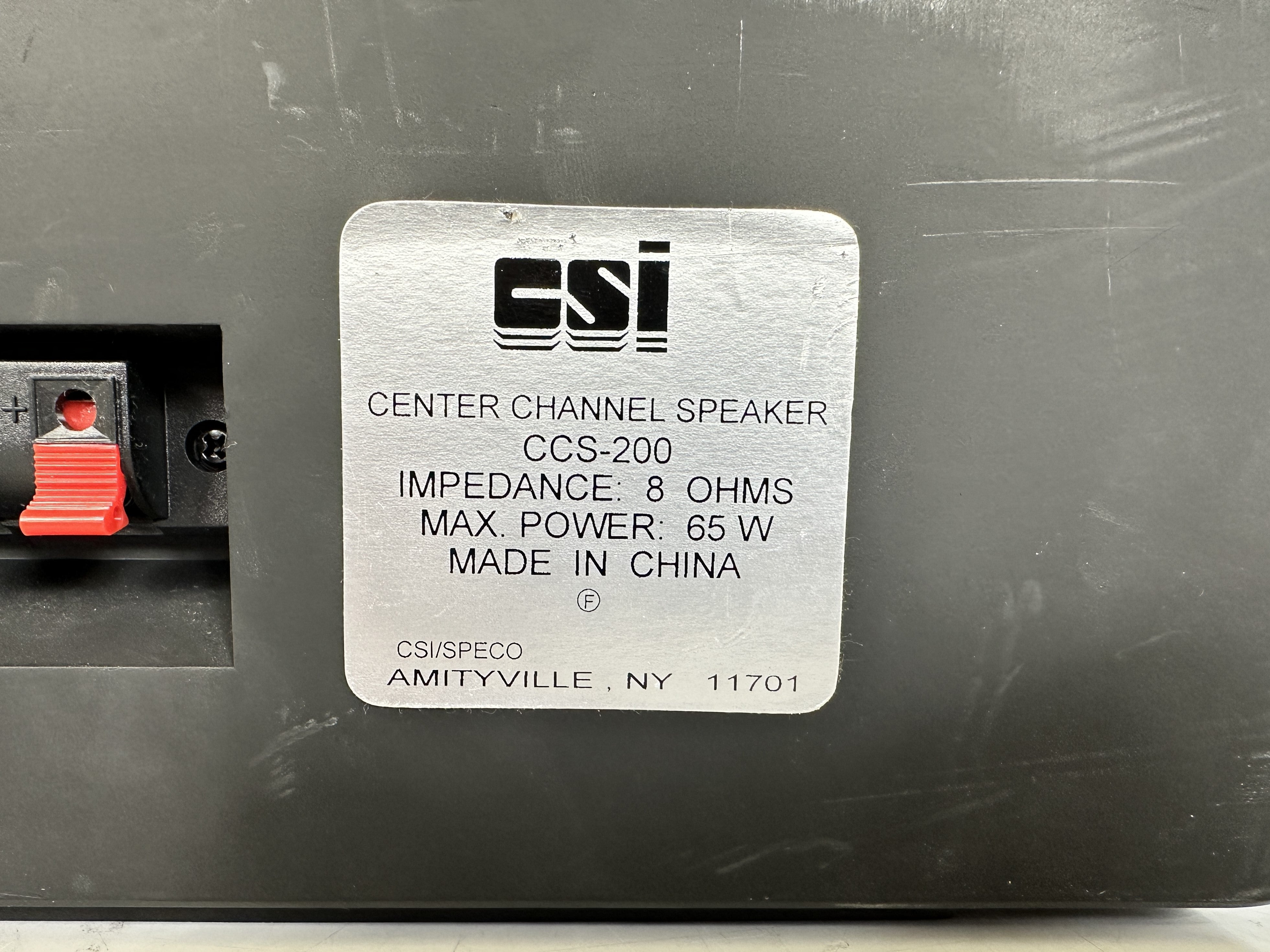 CSI/Speco CCS-200 Center Channel Speaker