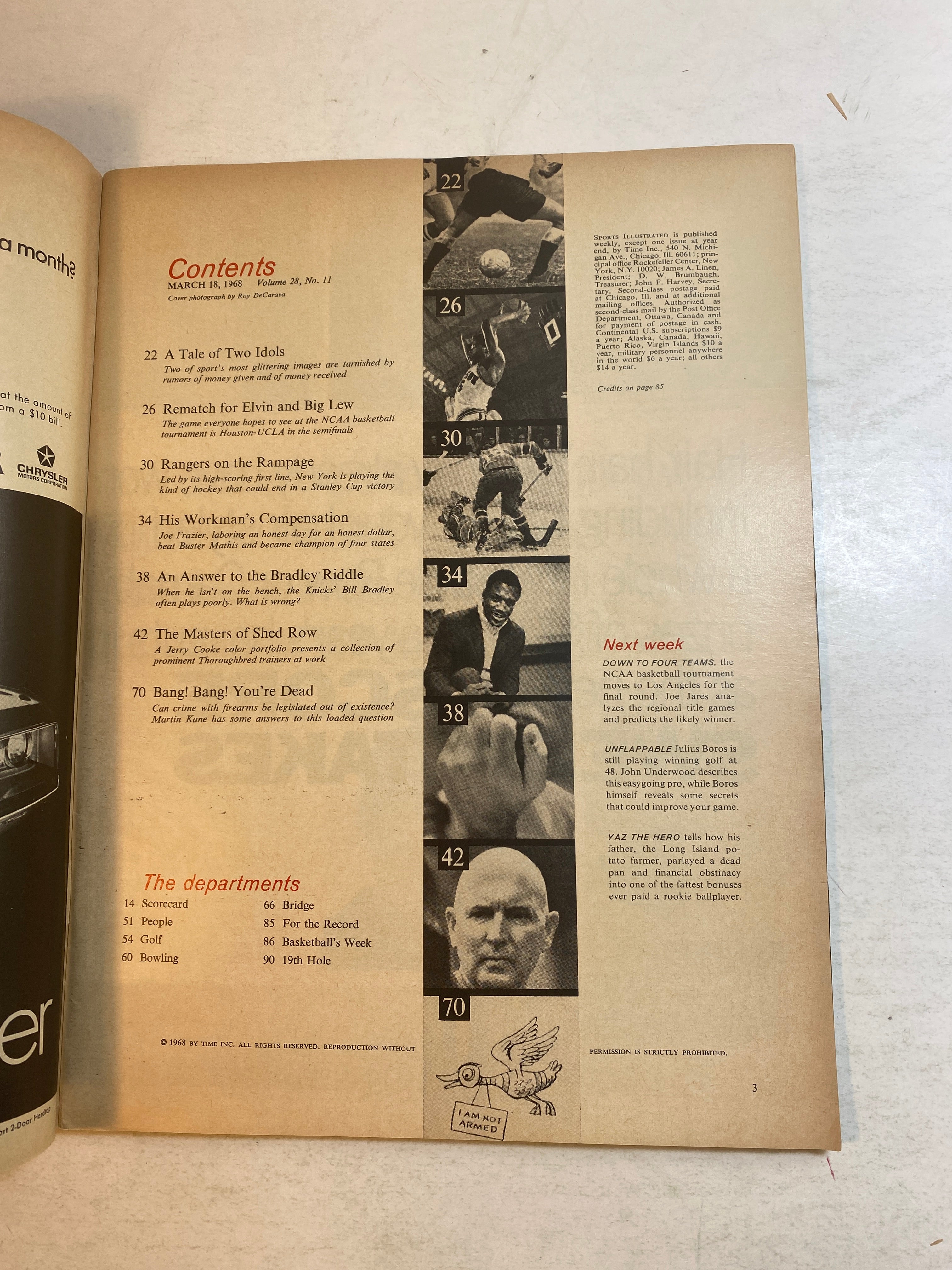 Sports Illustrated March 18 1968 Bill Bradley New York Knicks