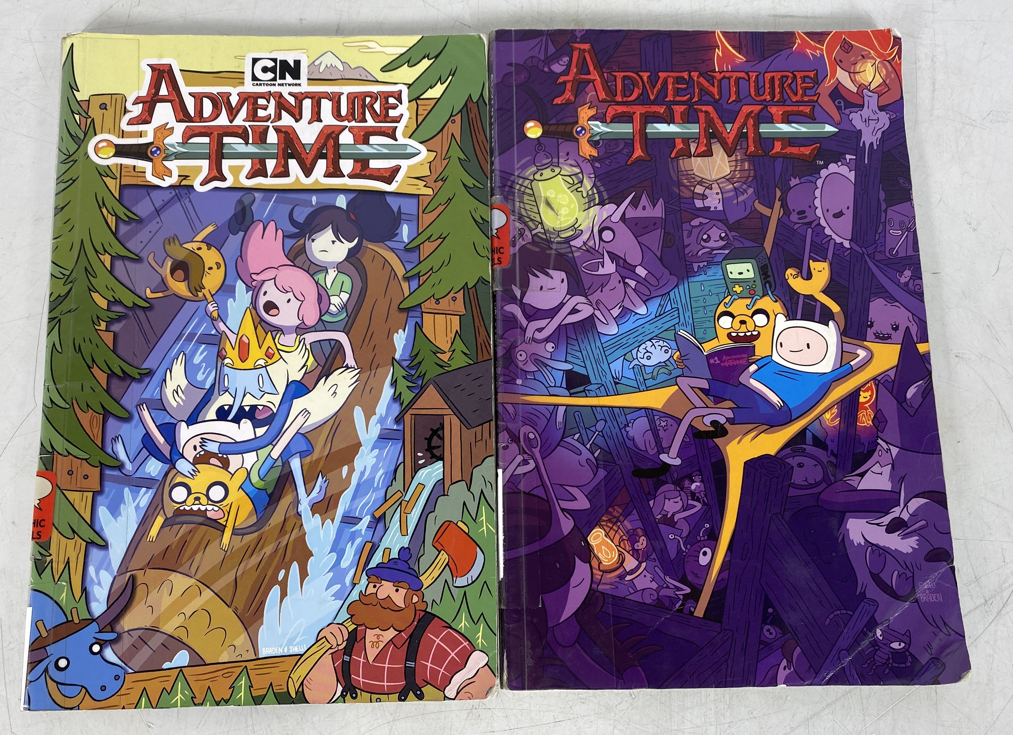 Lot of 2 Ex Library Adventure Time Graphic Novels Vols 8, 16