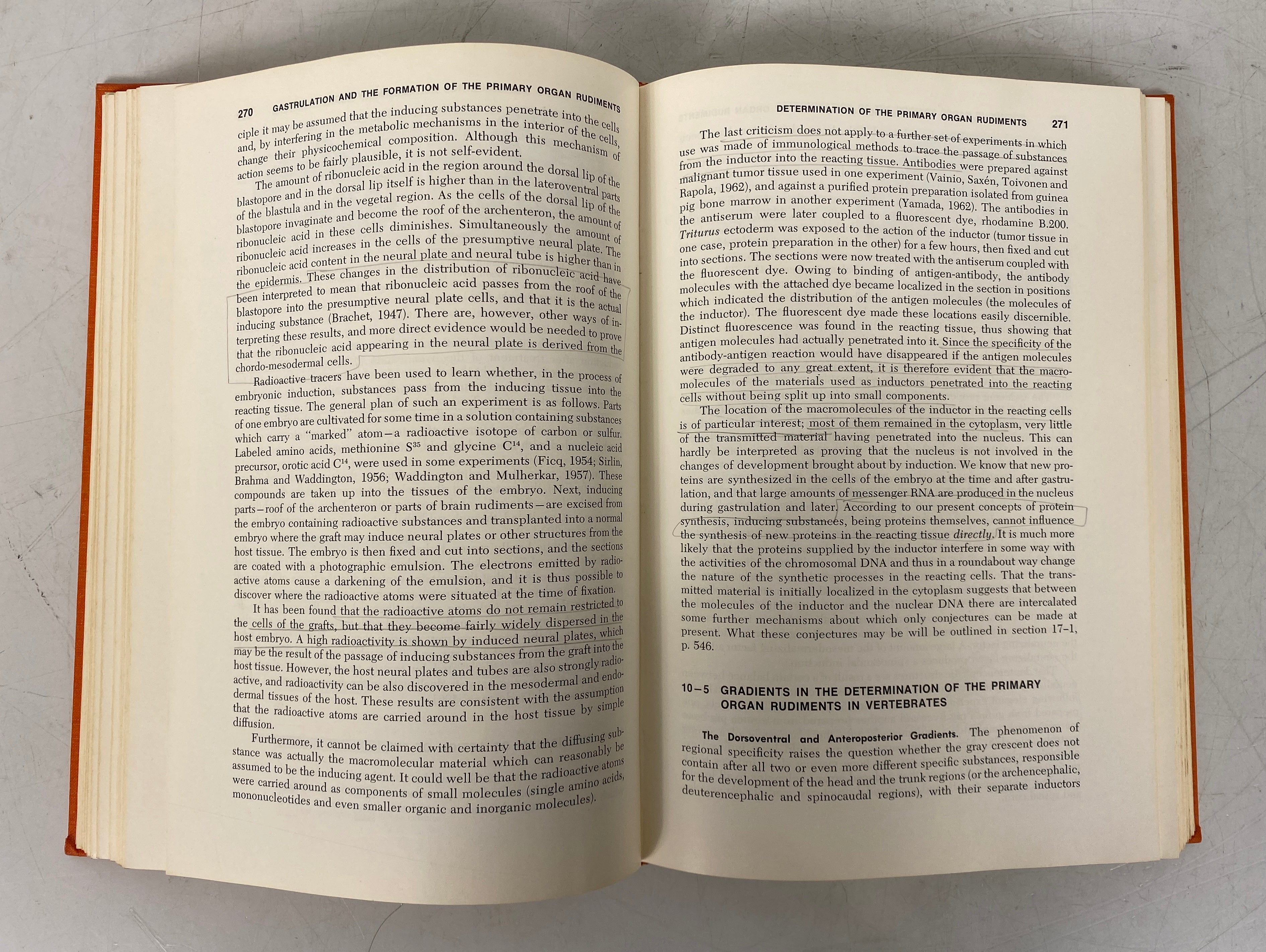 2 Vols: Principles of Embryology/An Introduction to Embryology 1960-70 HC