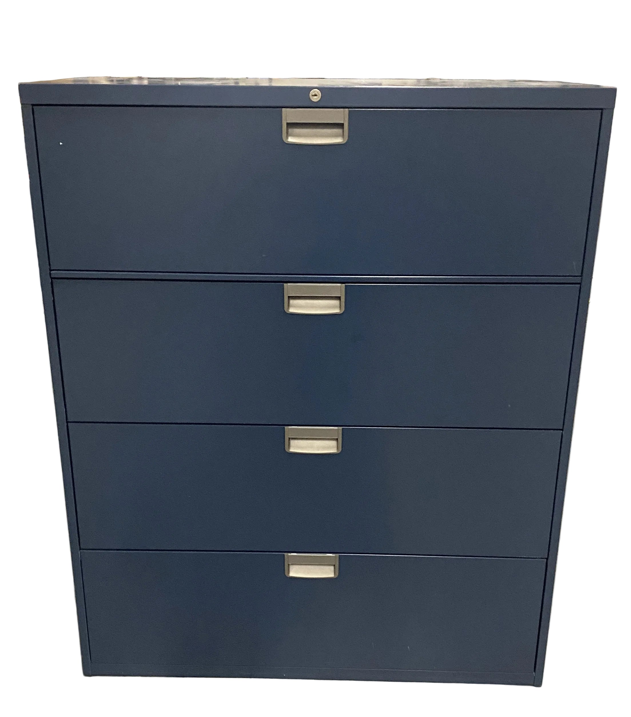 Steelcase Navy Blue 4 Drawer File Cabinet