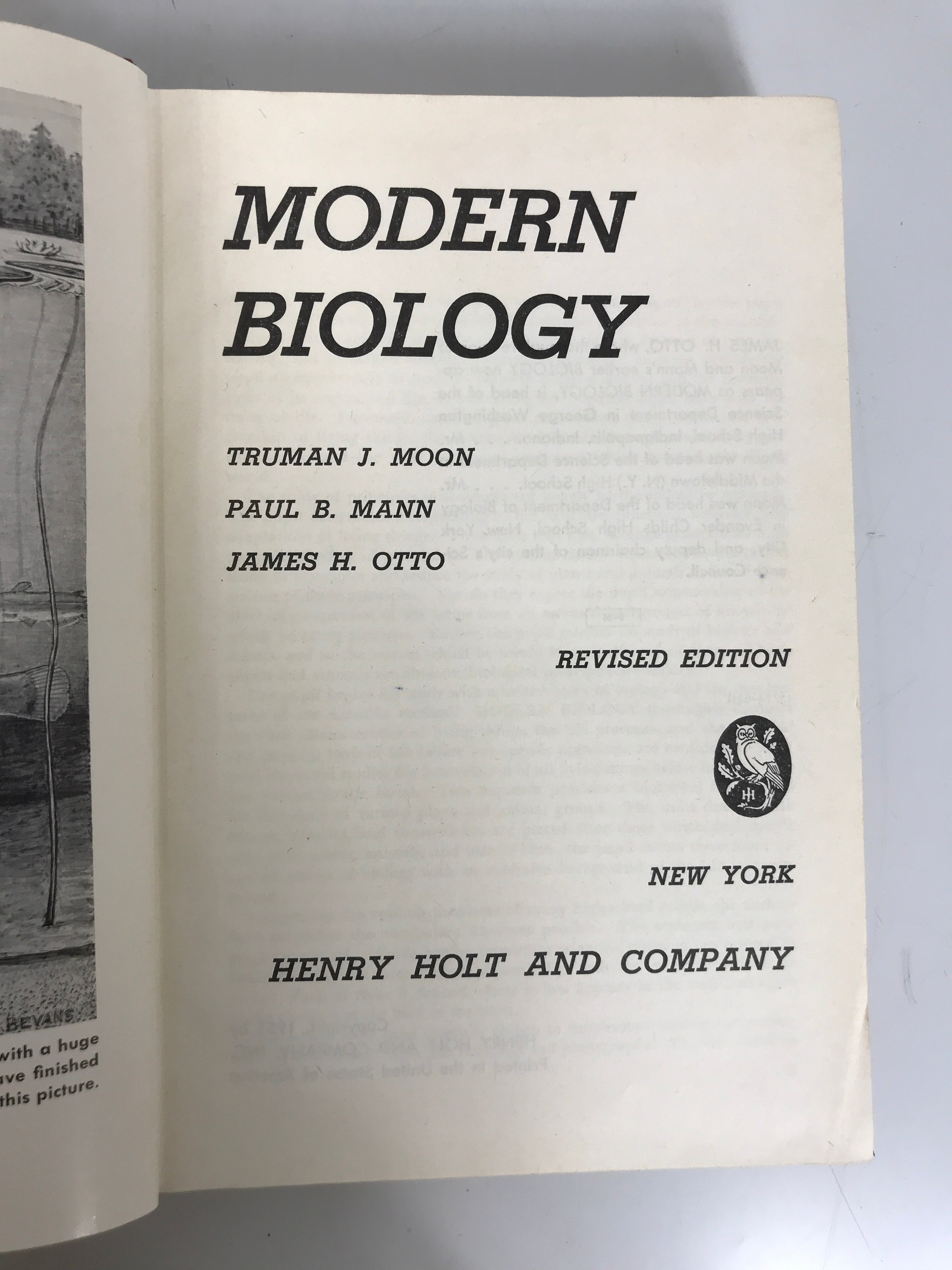 2 Vintage Texts: Pageant of Life Science/Modern Biology 1950-51 HC