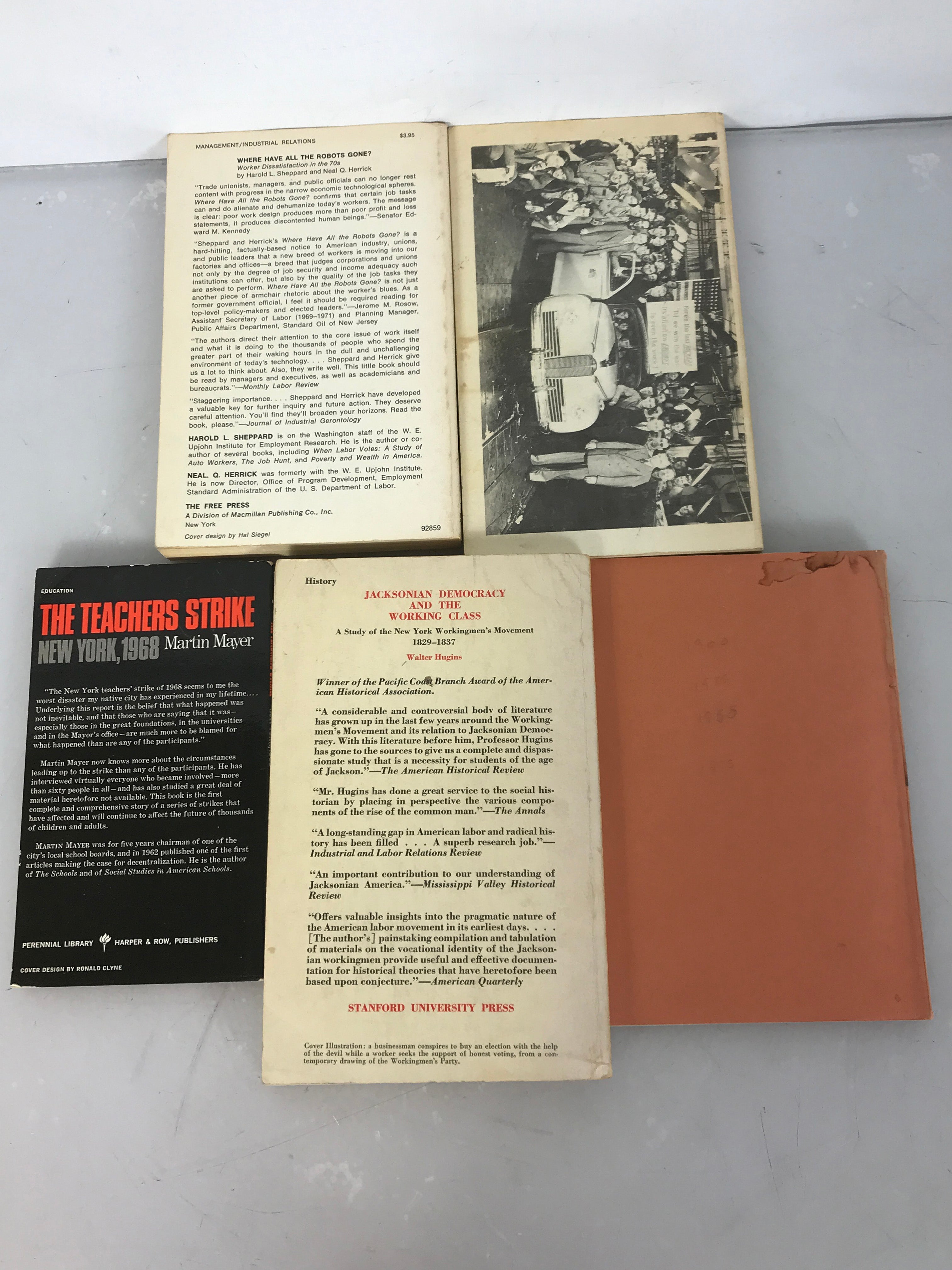 Lot of 5 History of Labor Movement Books 1967-1975 SC