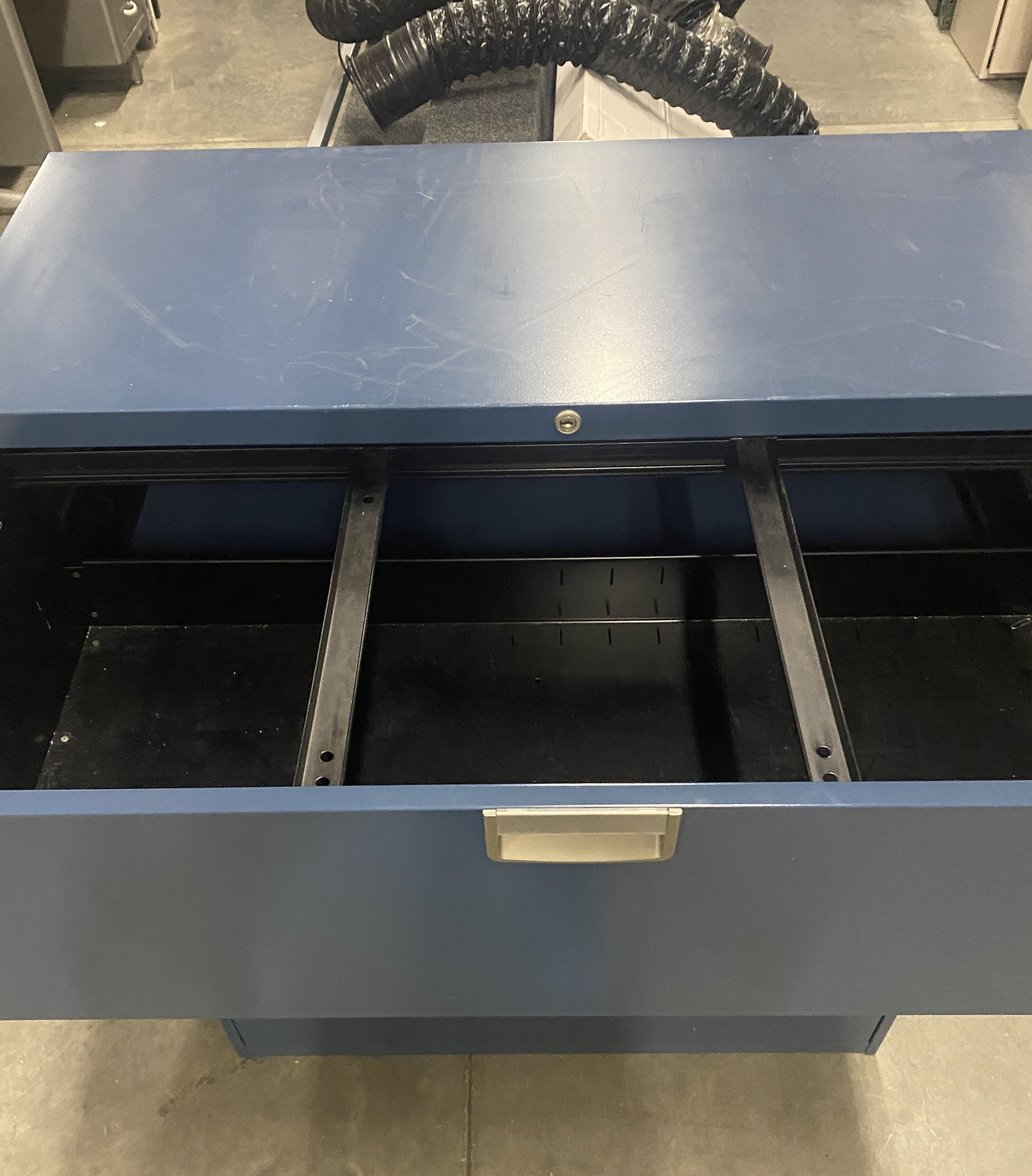 Steelcase Navy Blue 4 Drawer File Cabinet