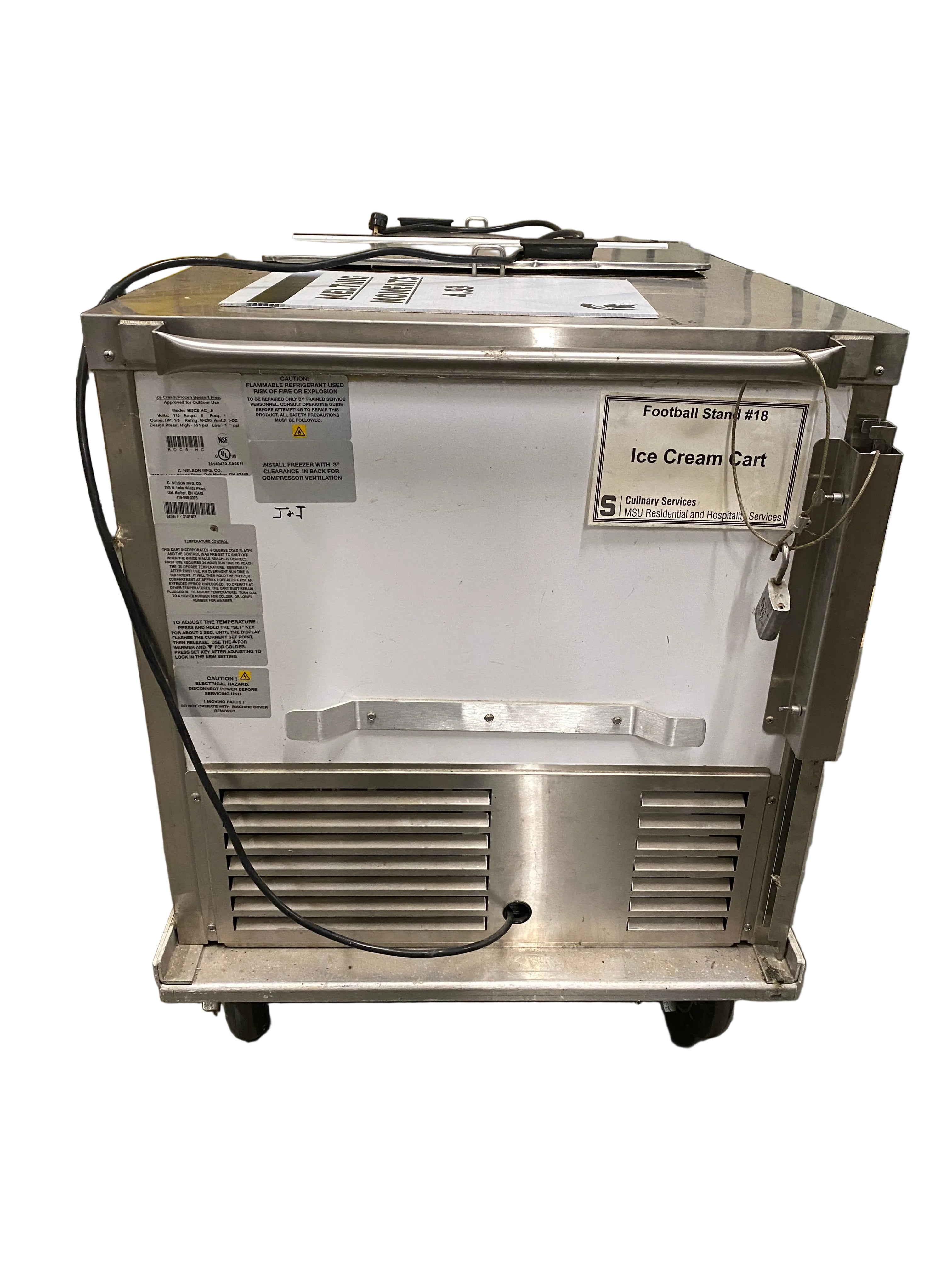 Nelson #BDC8-HC Ice Cream Mobile Cart