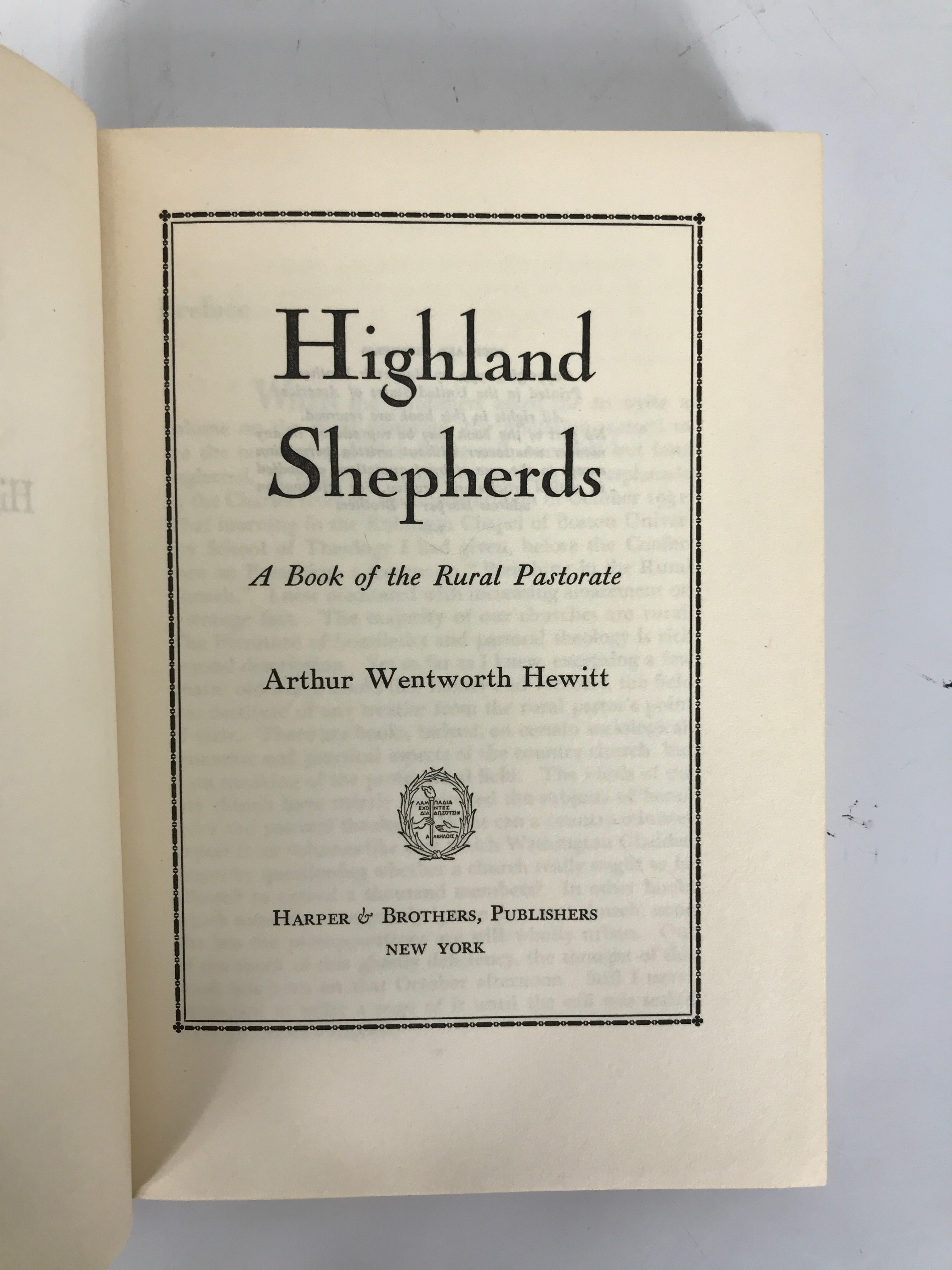 Highland Shepherds by Hewitt 1939 HC DJ