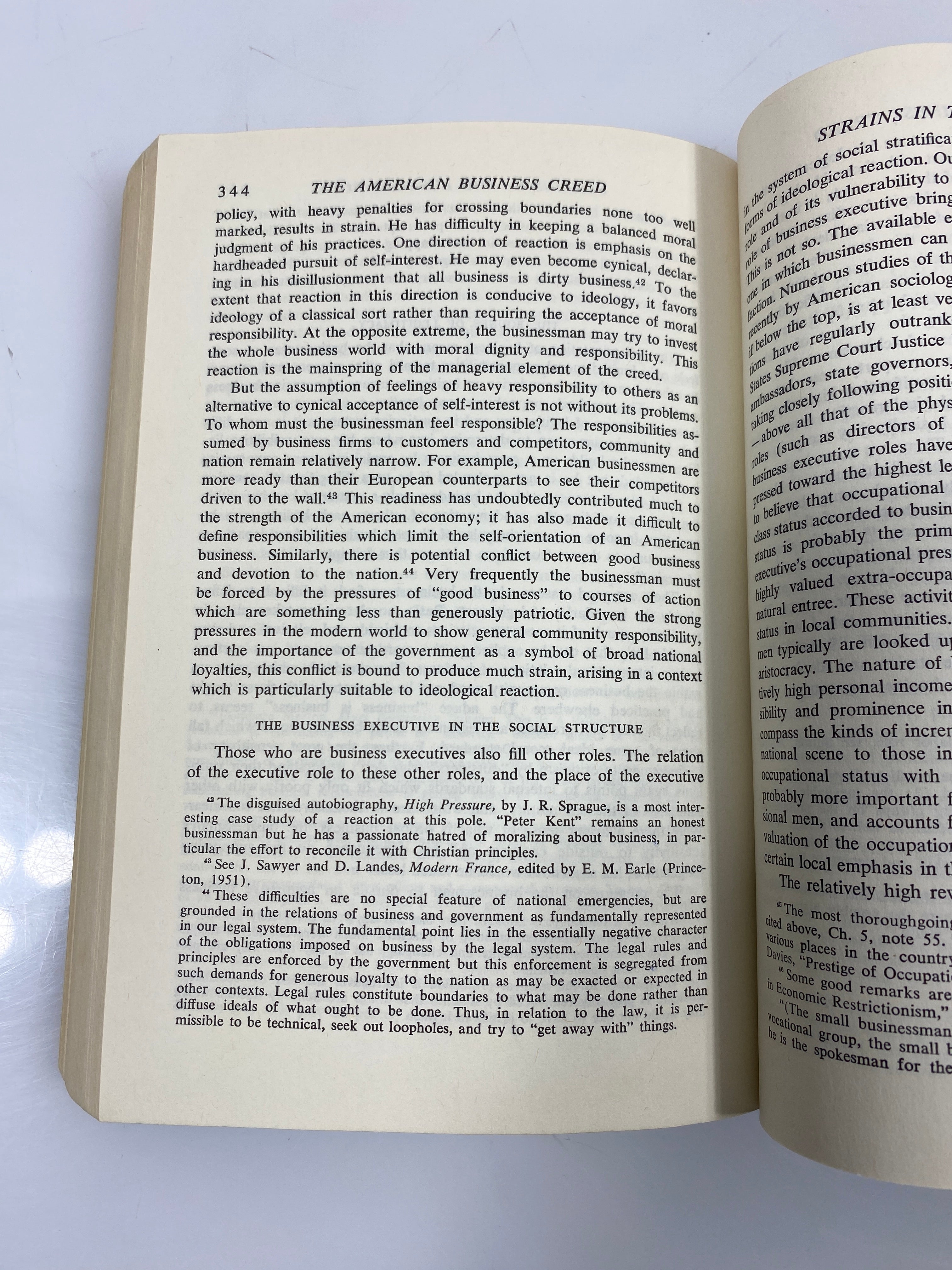 The American Business Creed Sutton/Harris/Kaysen/Tobin Ex-library 1962 HC