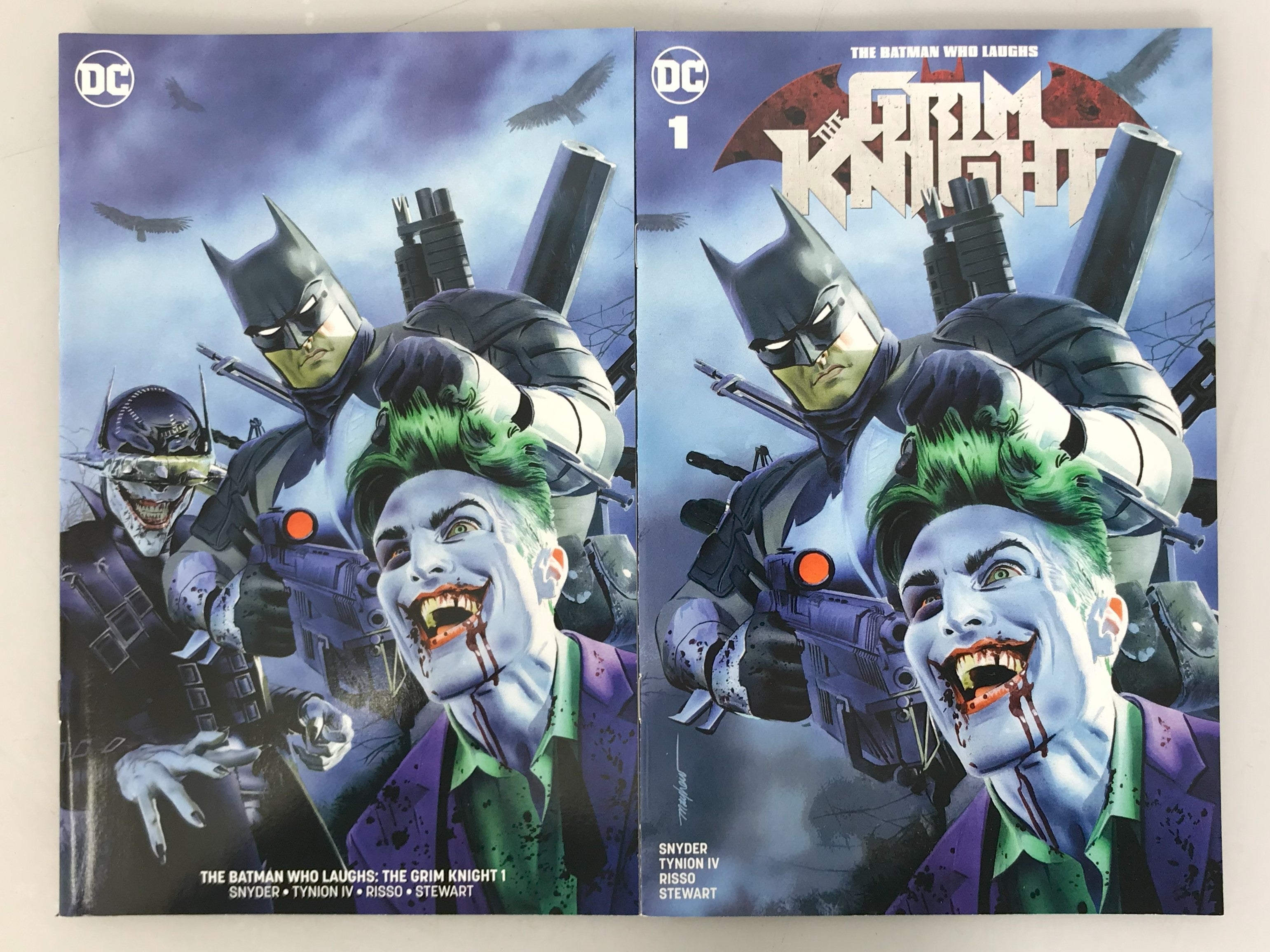 Lot of 2 The Batman Who Laughs: The Grim Knight 1 2019 Variant Covers Mayhew
