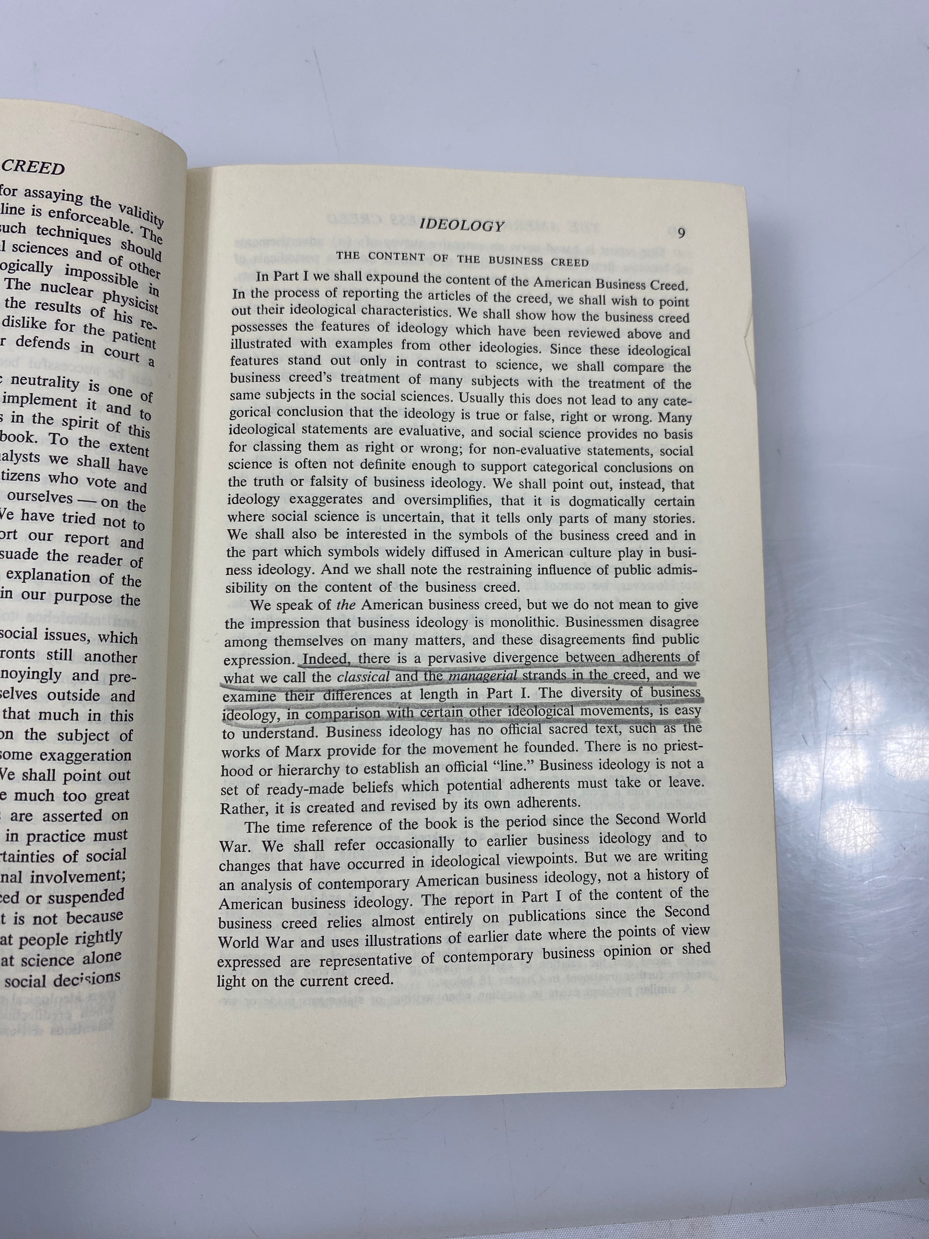 The American Business Creed Sutton/Harris/Kaysen/Tobin Ex-library 1962 HC