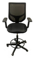 Black Adjustable Office Chair on Wheels