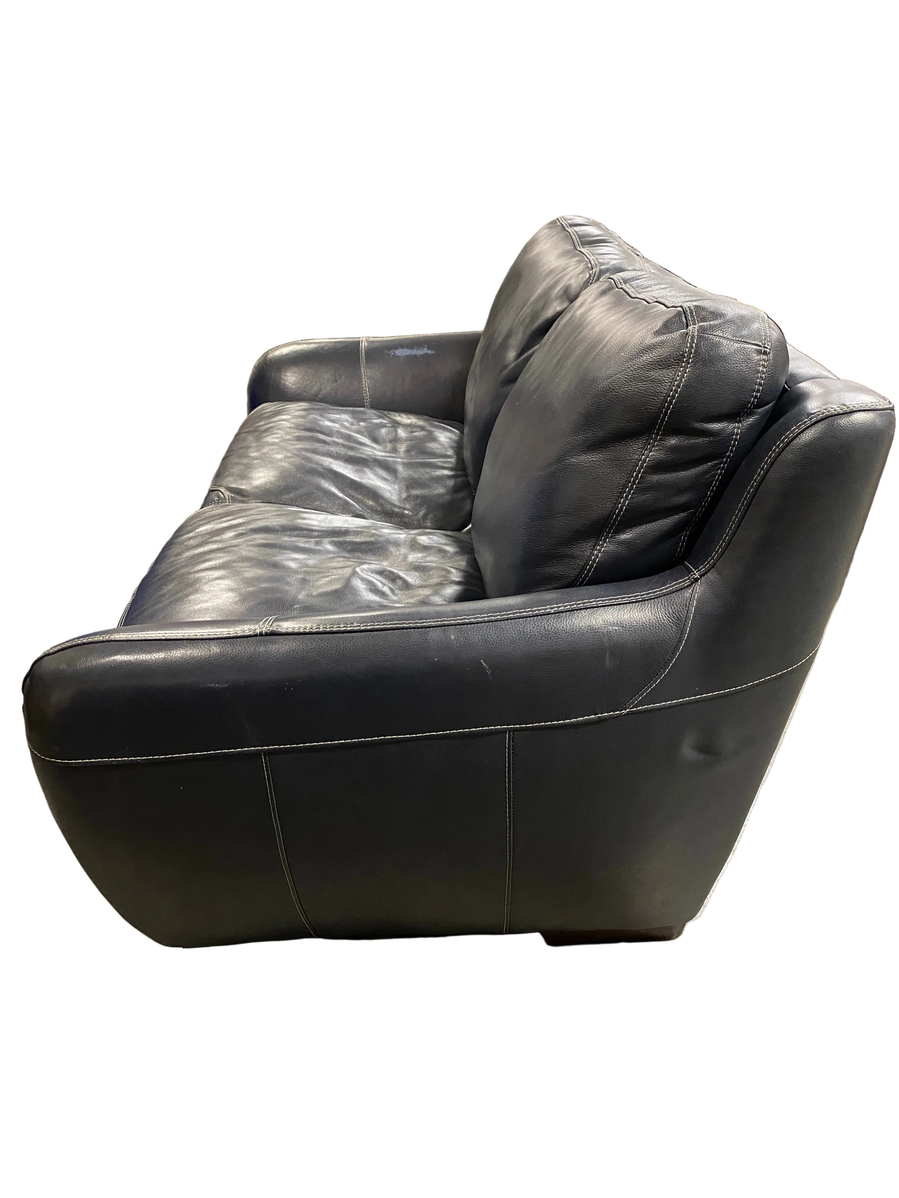 Shanghai Trayton Furniture Co. Blue Faux Leather Love Seat