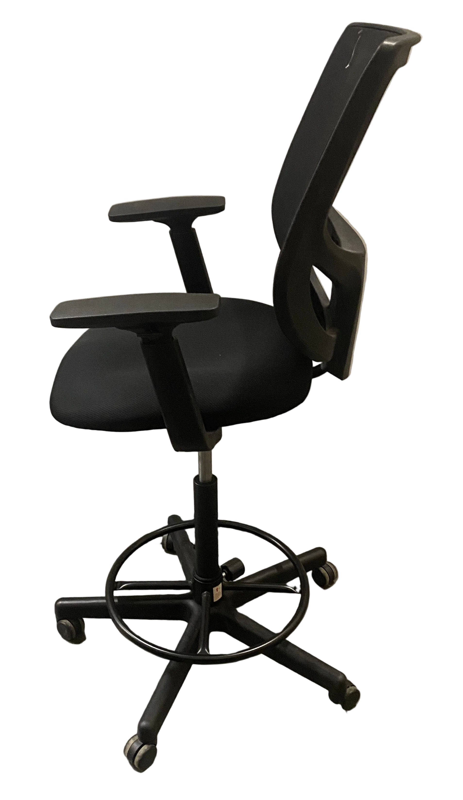 Black Adjustable Office Chair on Wheels