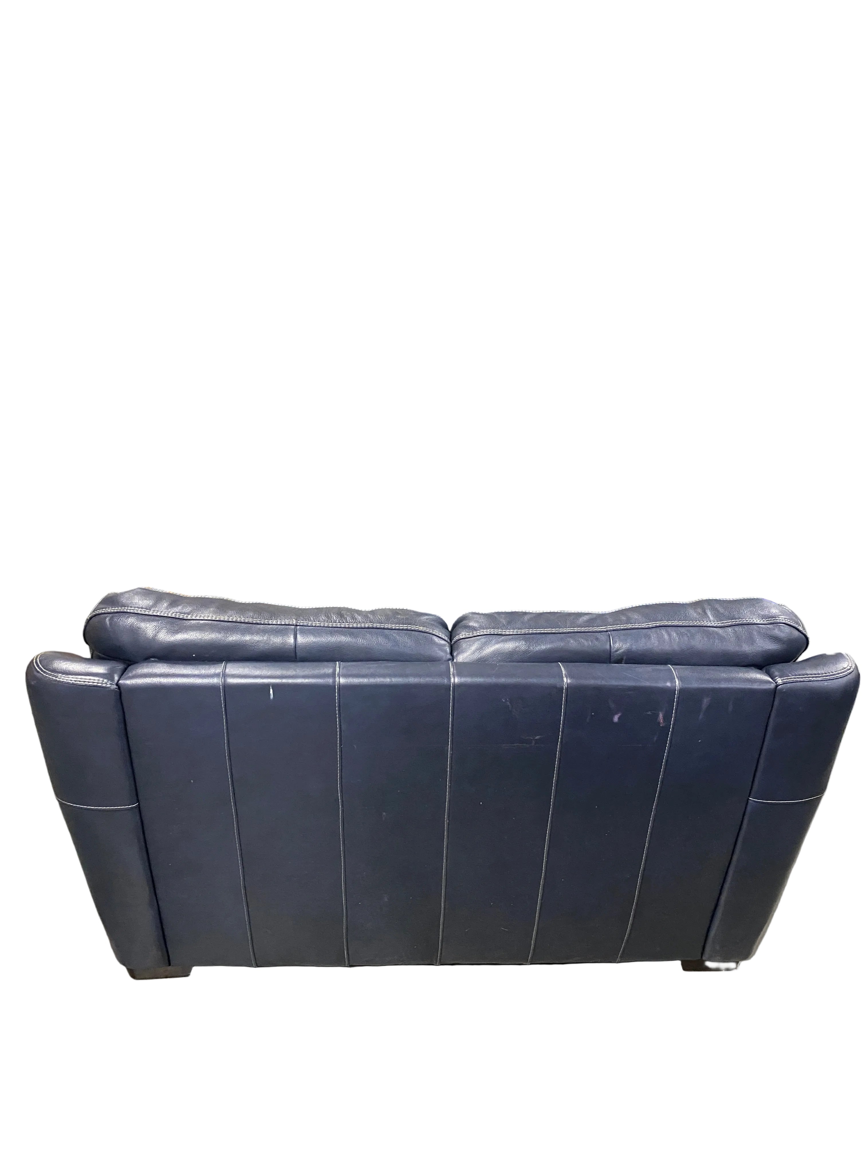 Shanghai Trayton Furniture Co. Blue Faux Leather Love Seat