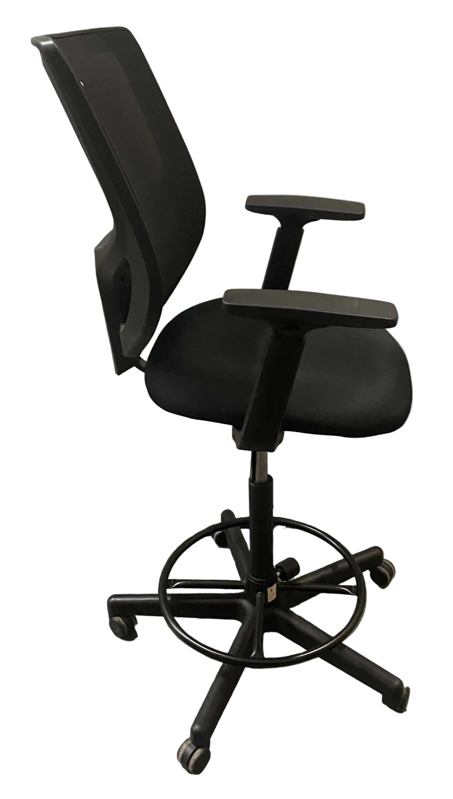 Black Adjustable Office Chair on Wheels