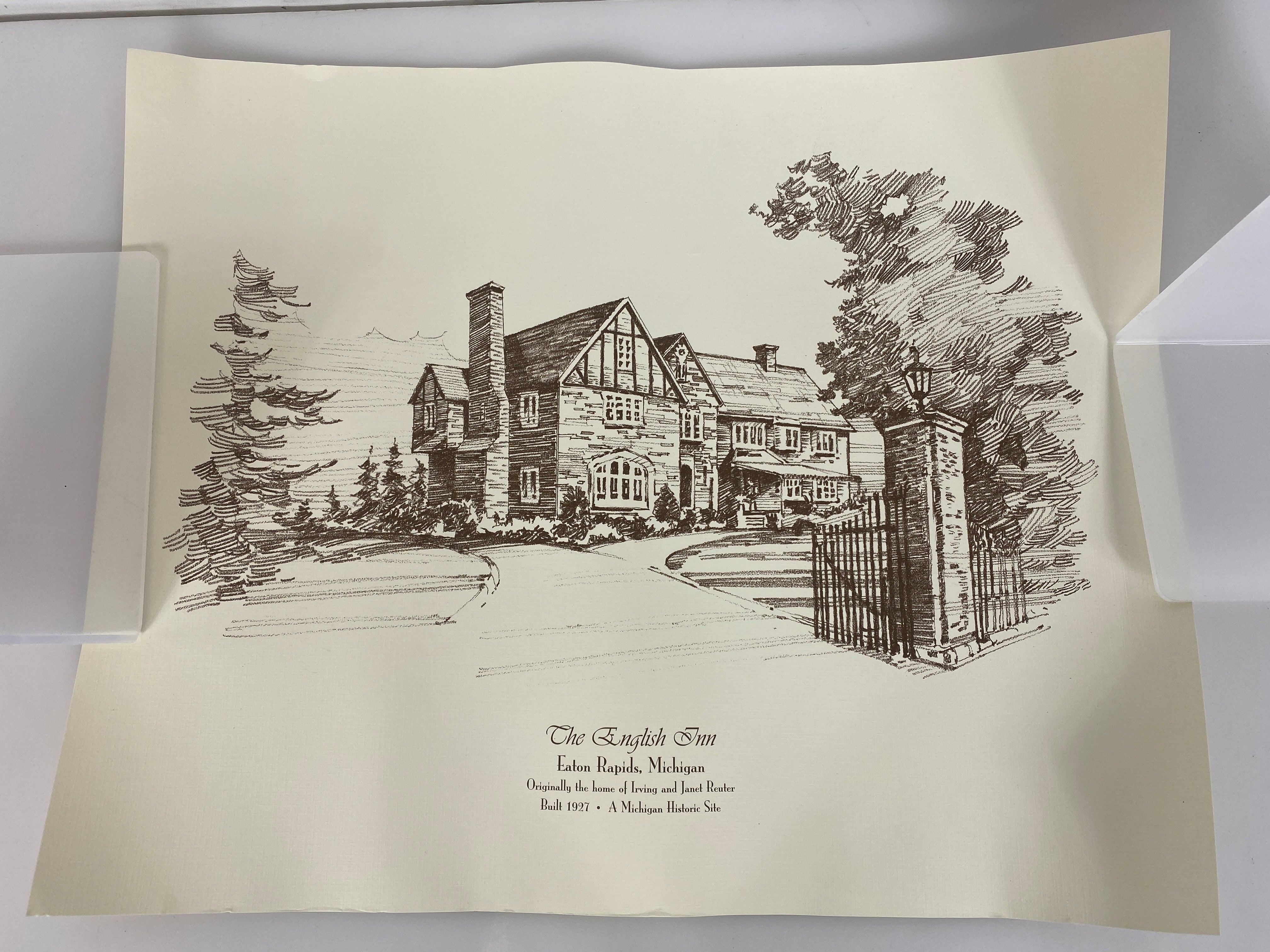 The English Inn Eaton Rapids Michigan Historical Site Poster