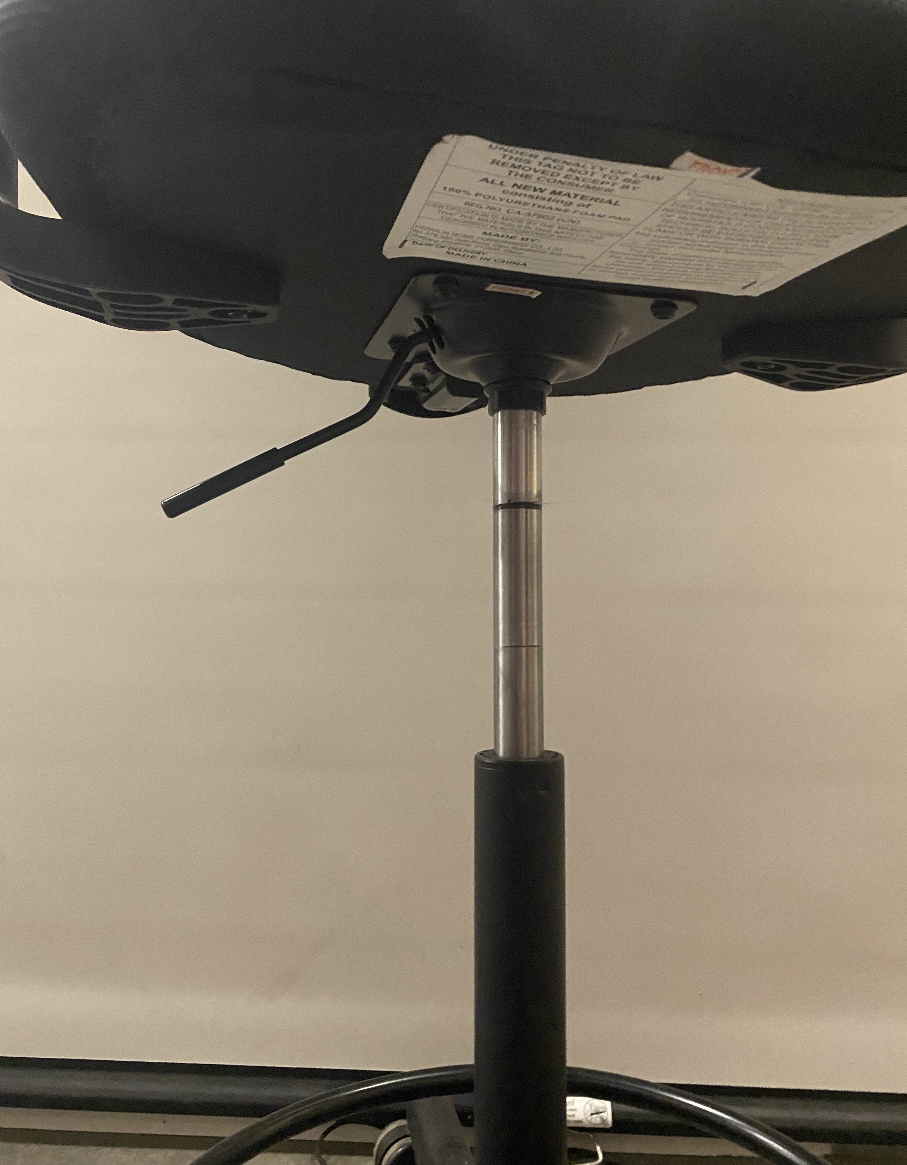 Black Adjustable Office Chair on Wheels
