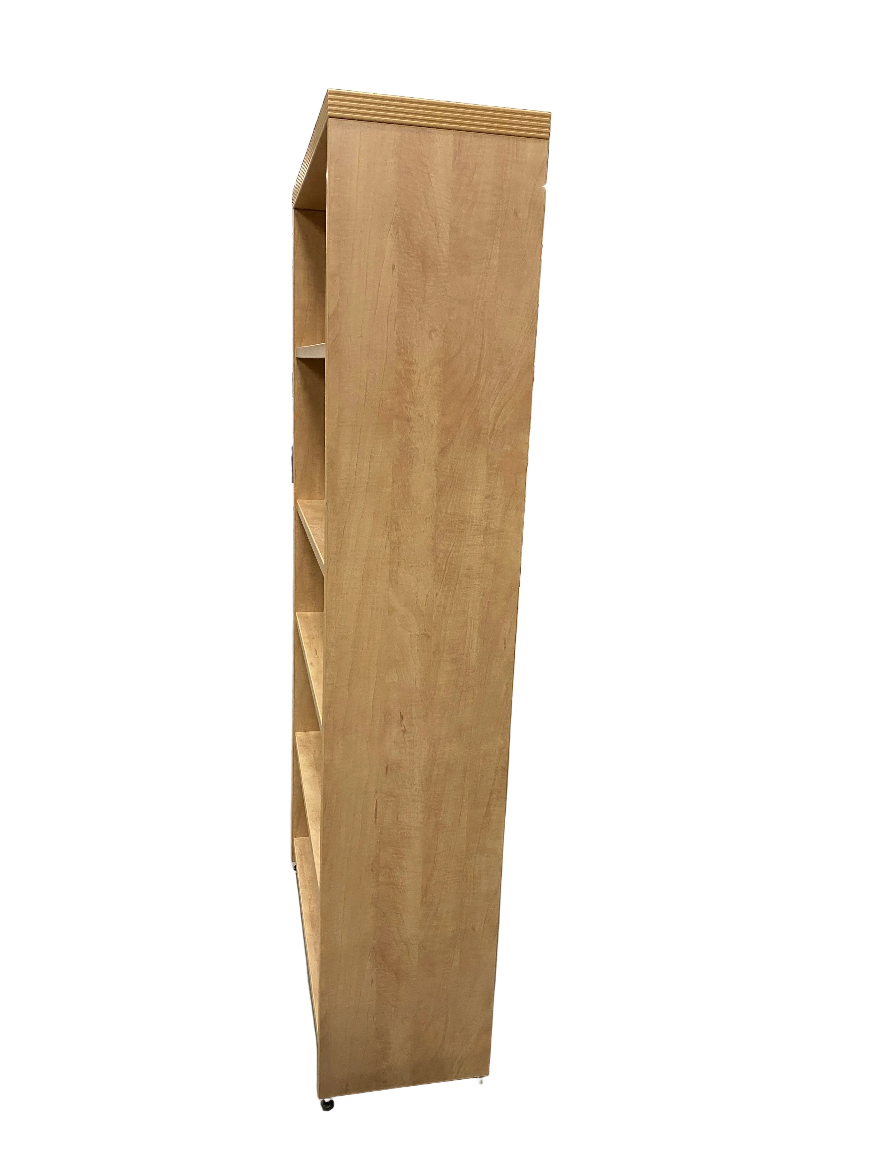Light Oak 5 Tier Bookshelf