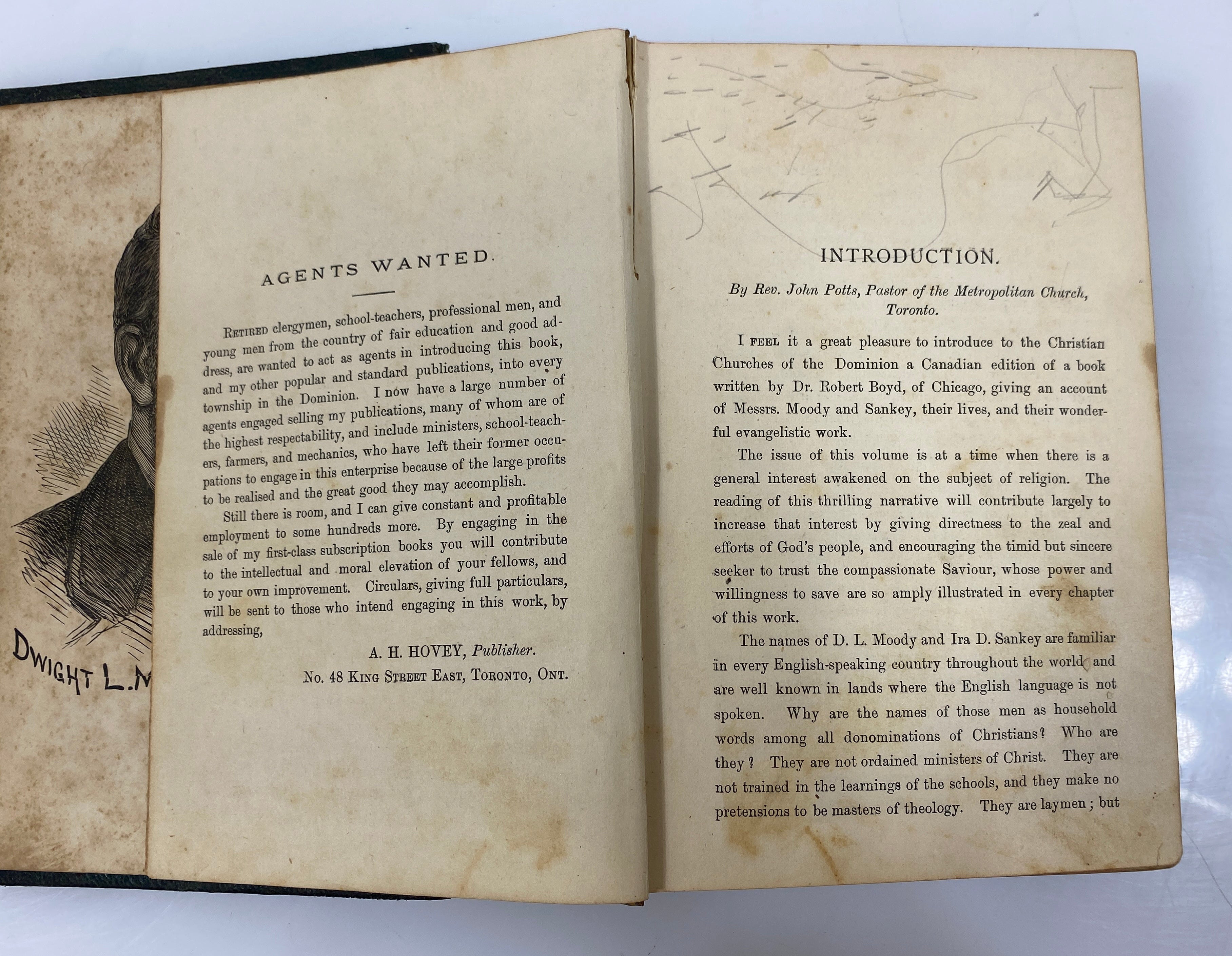 The Lives and Labors of Moody & Sankey by Boyd 1876 Antique HC