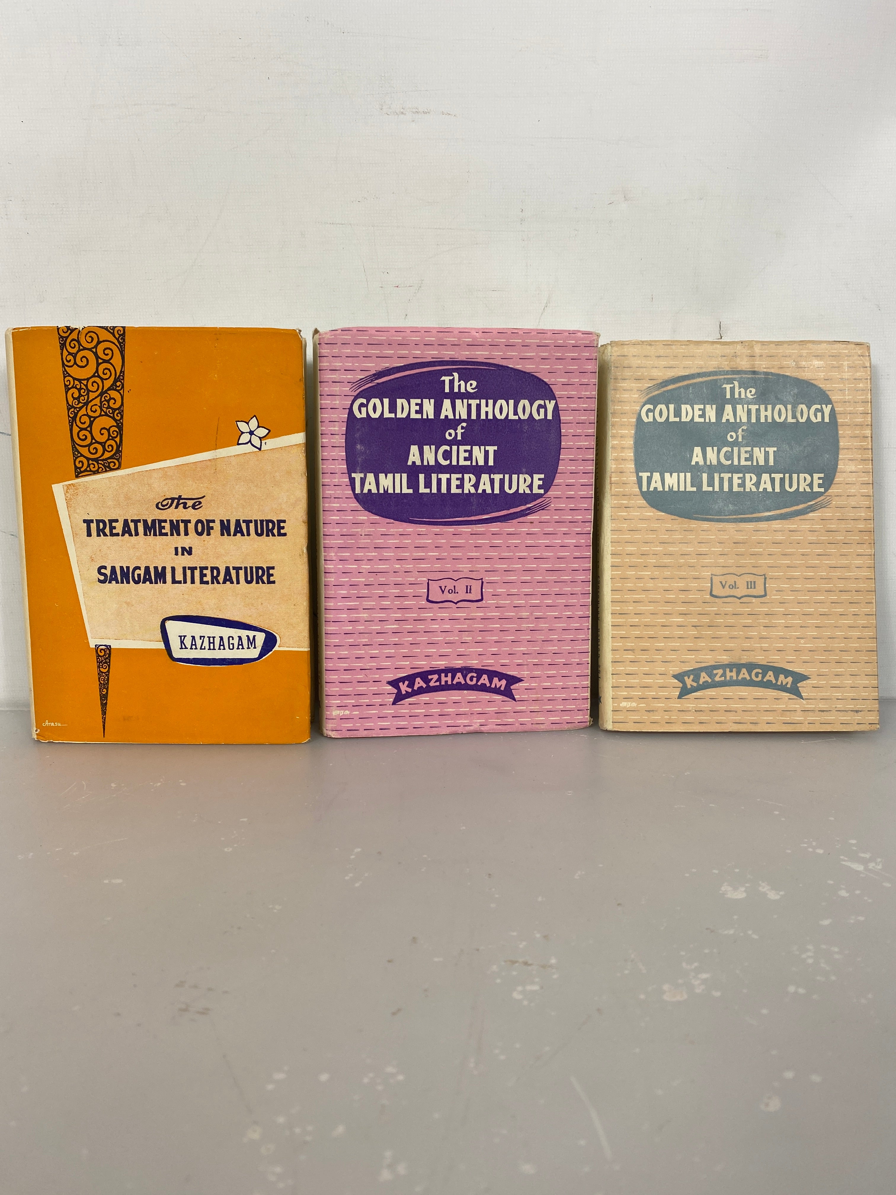 Lot of 3 Tamil Literature Books 1959-1969 HC DJ