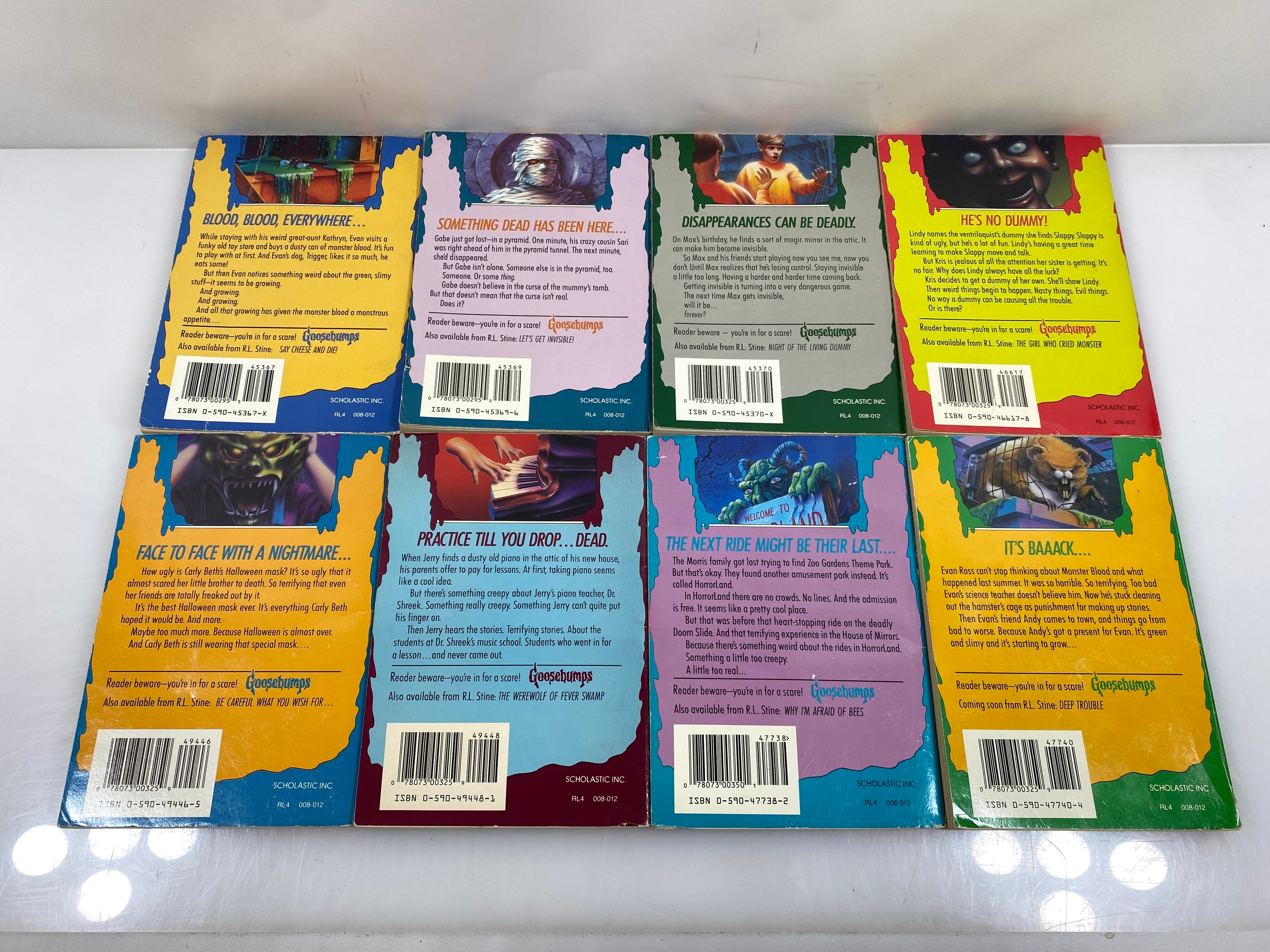 Lot of 23 R.L. Stine Goosebumps 1992-1996 Scholastic SC