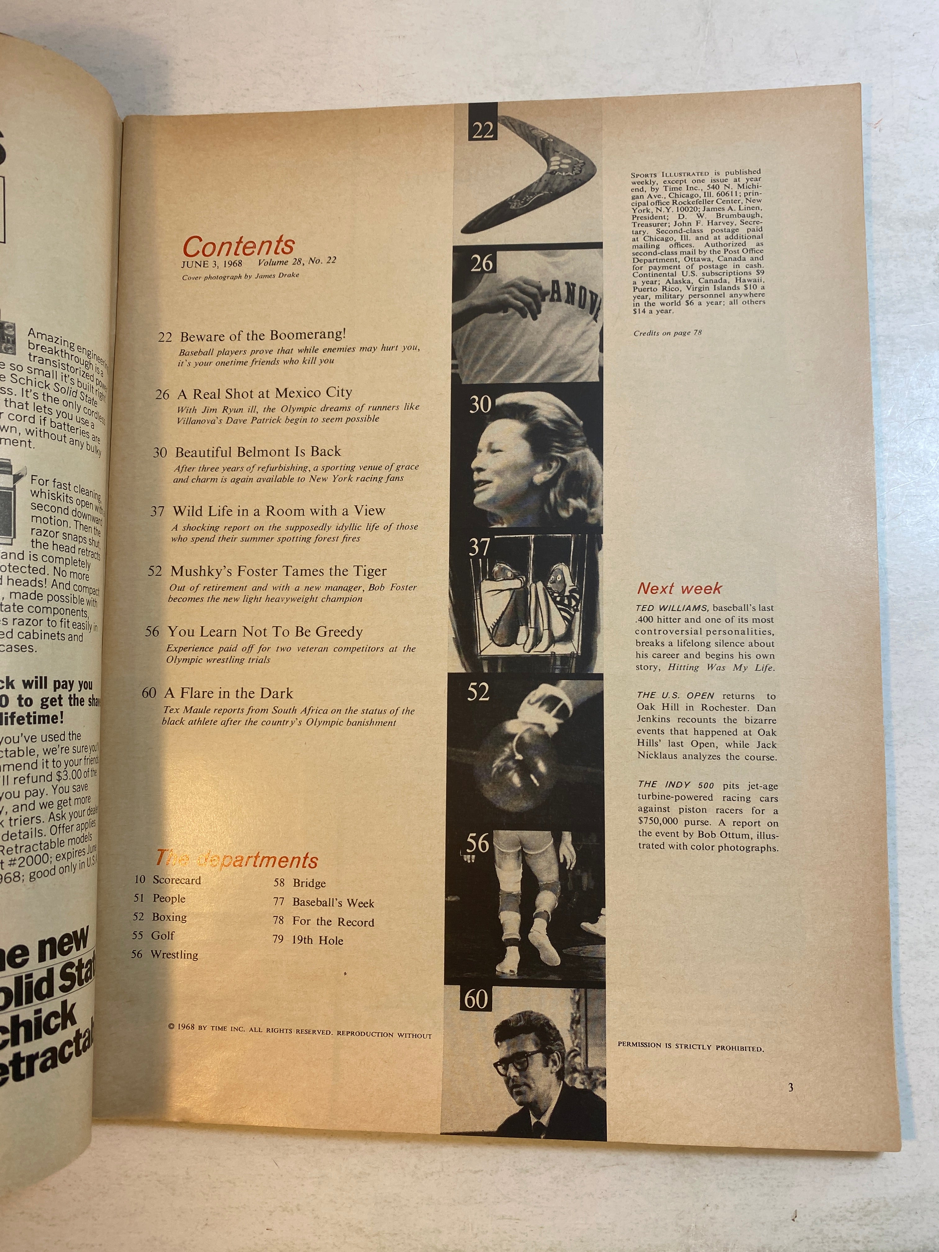 Sports Illustrated June 3 1968 Dave Patrick Villanova Track and Field