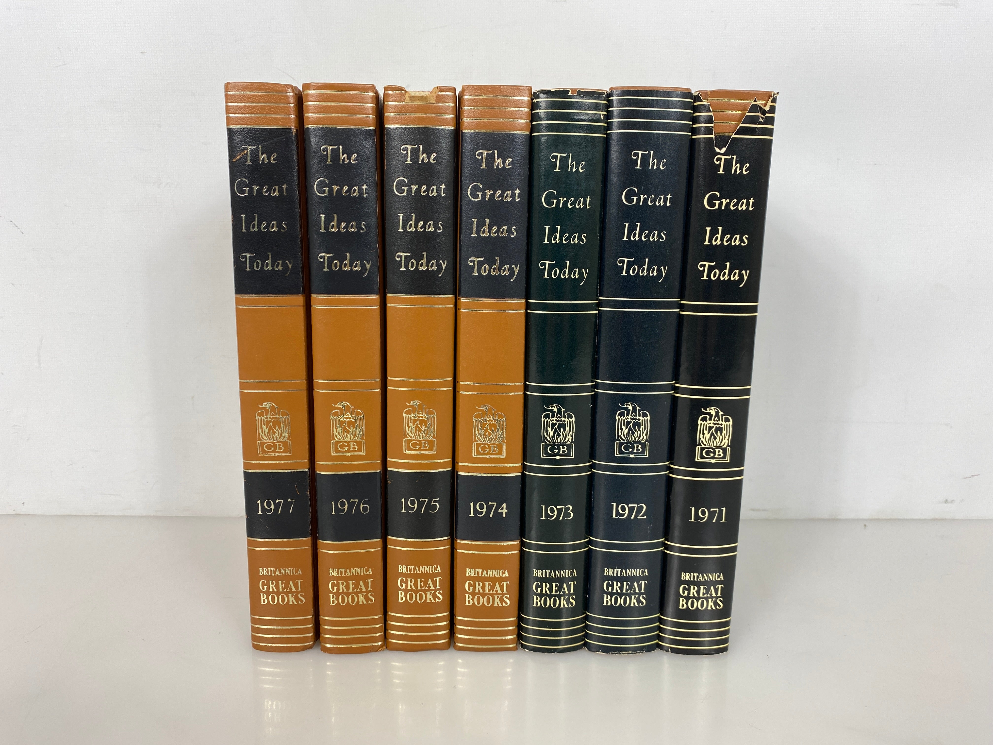 Lot of 7 The Great Ideas Today Britannica Great Books 1971-1977 HC some DJ
