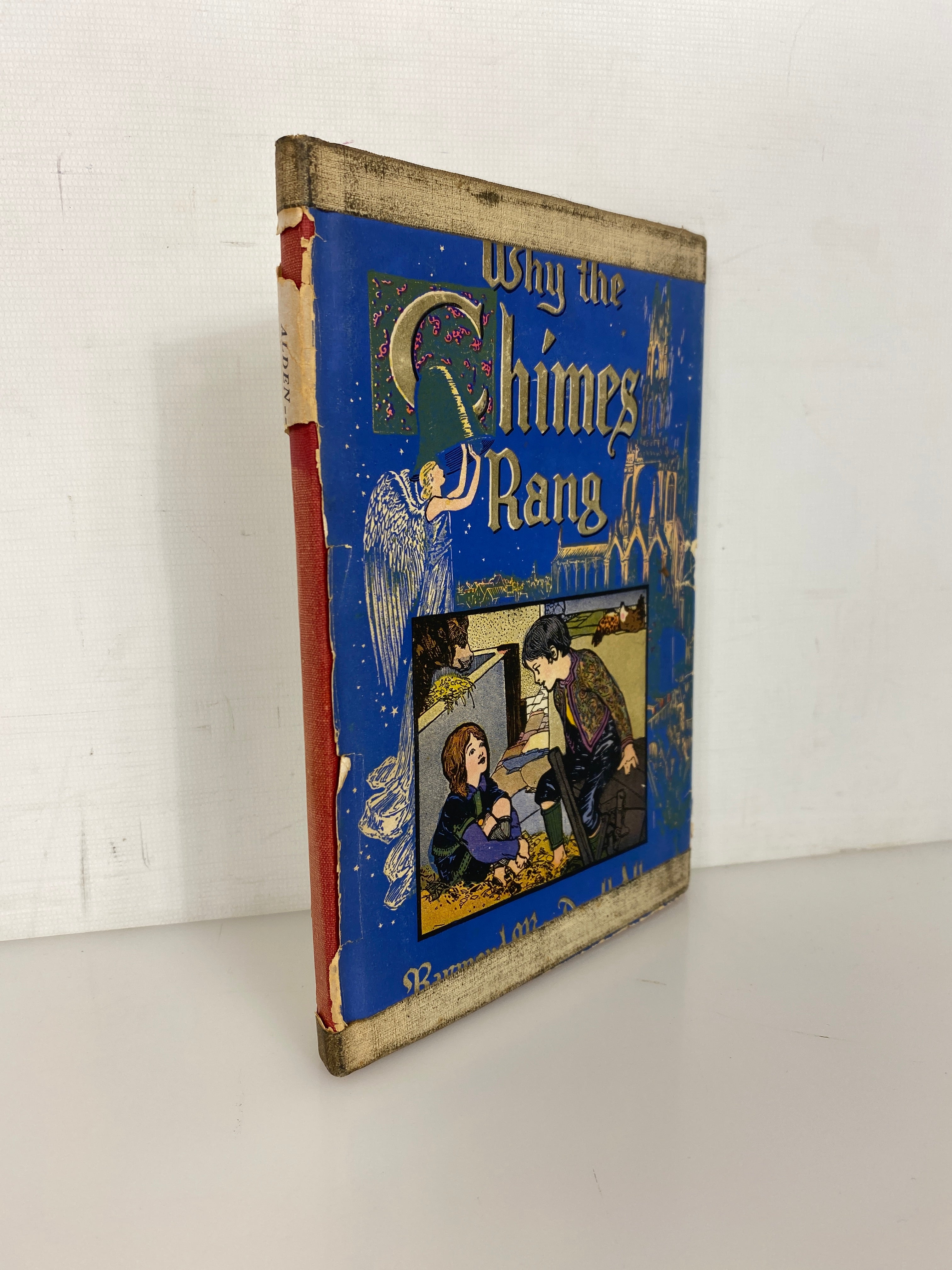 Why the Chimes Rang by Alden 1909 Antique Children's Christmas Book HC DJ
