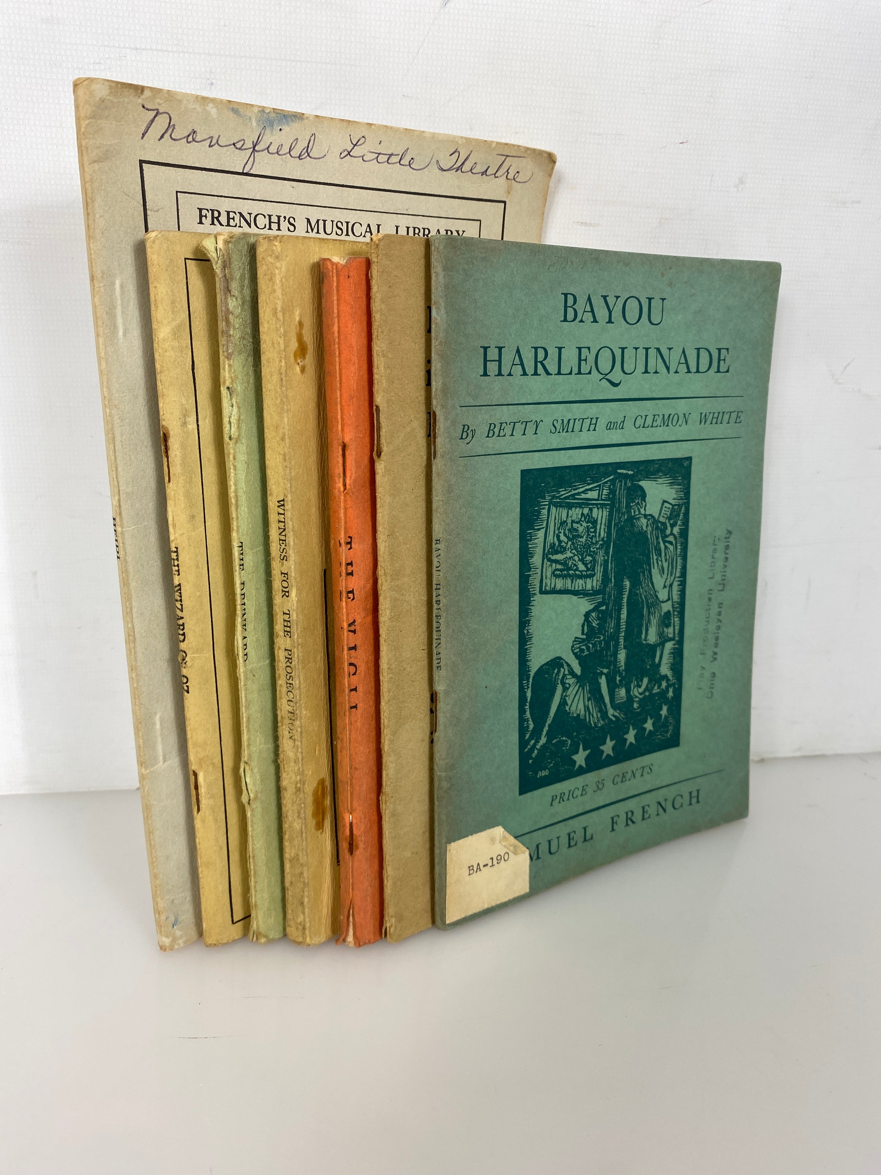 7 Vtg Plays incl: Wizard of Oz/Heidi/The Drunkard/Witness for the Prosecution SC