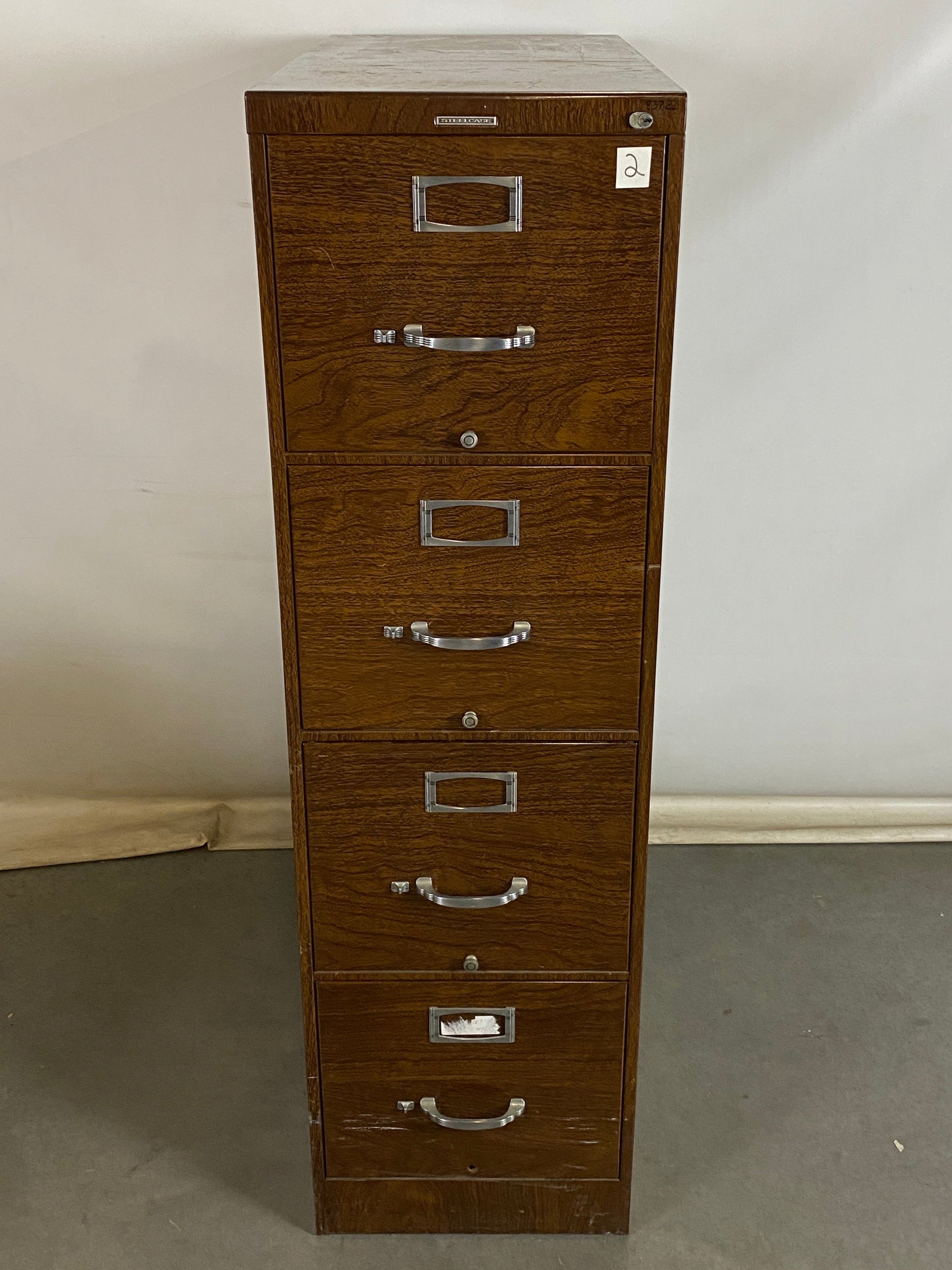 Steelcase Brown 4 Drawer File Cabinet