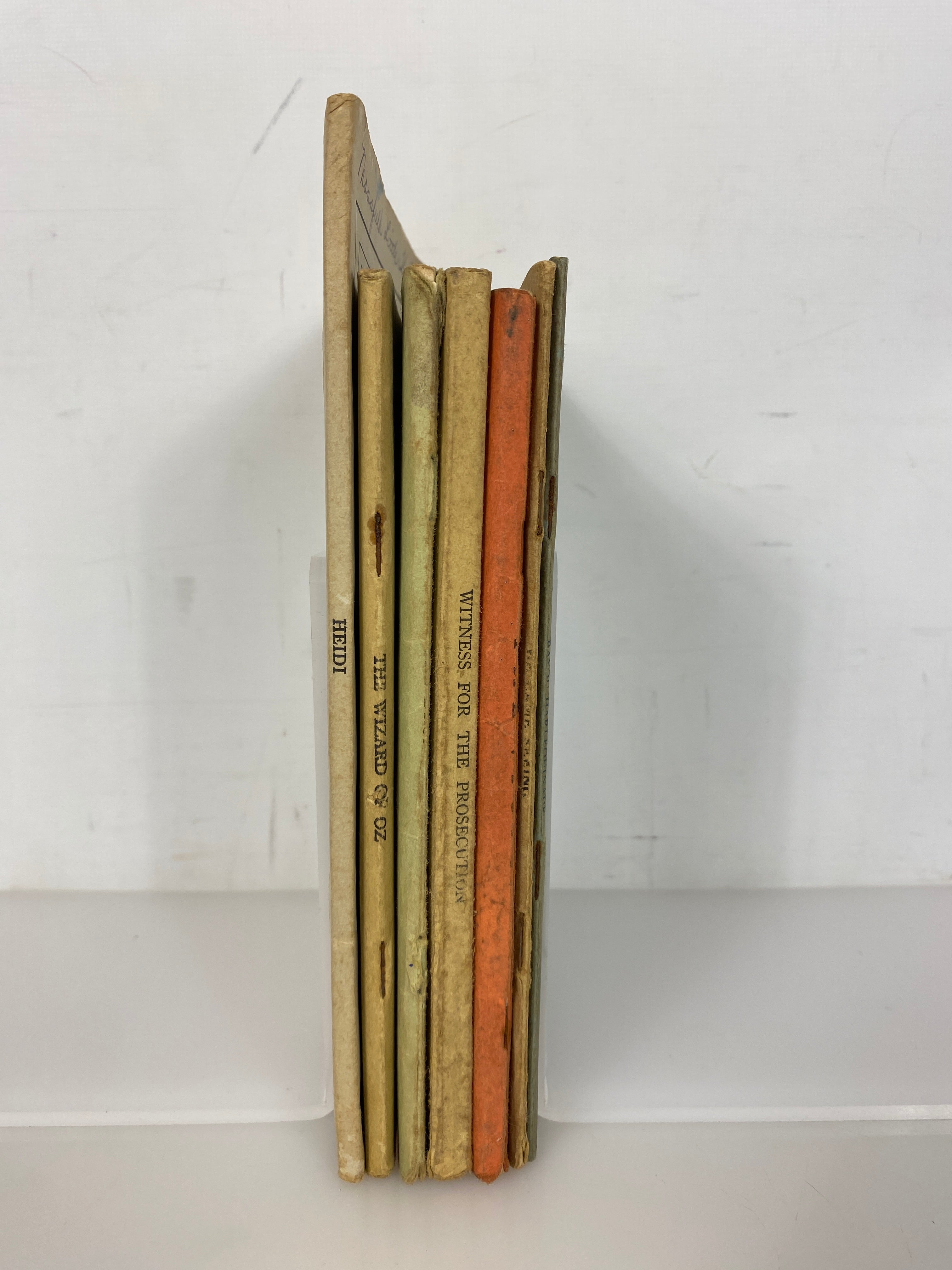 7 Vtg Plays incl: Wizard of Oz/Heidi/The Drunkard/Witness for the Prosecution SC