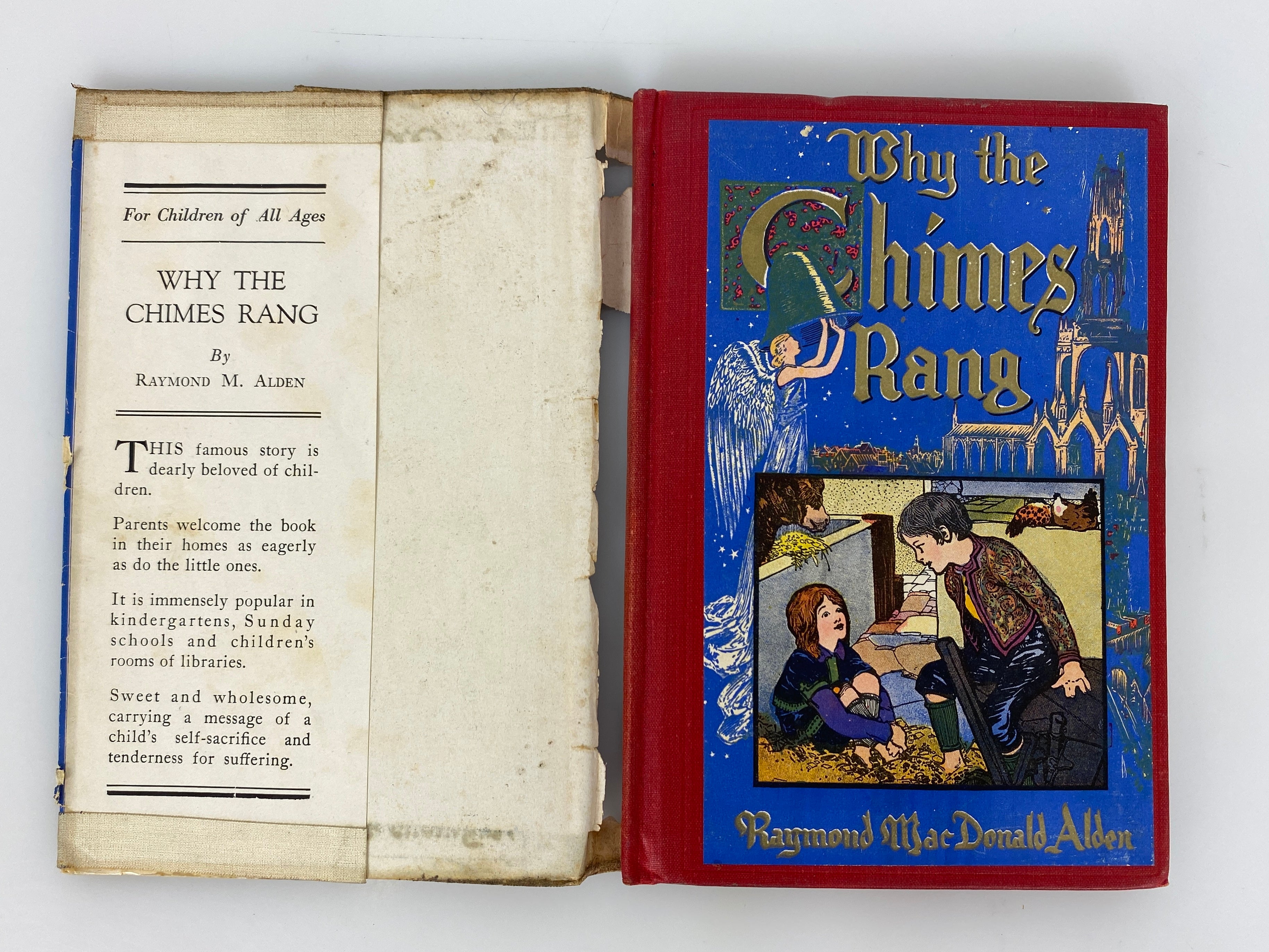 Why the Chimes Rang by Alden 1909 Antique Children's Christmas Book HC DJ