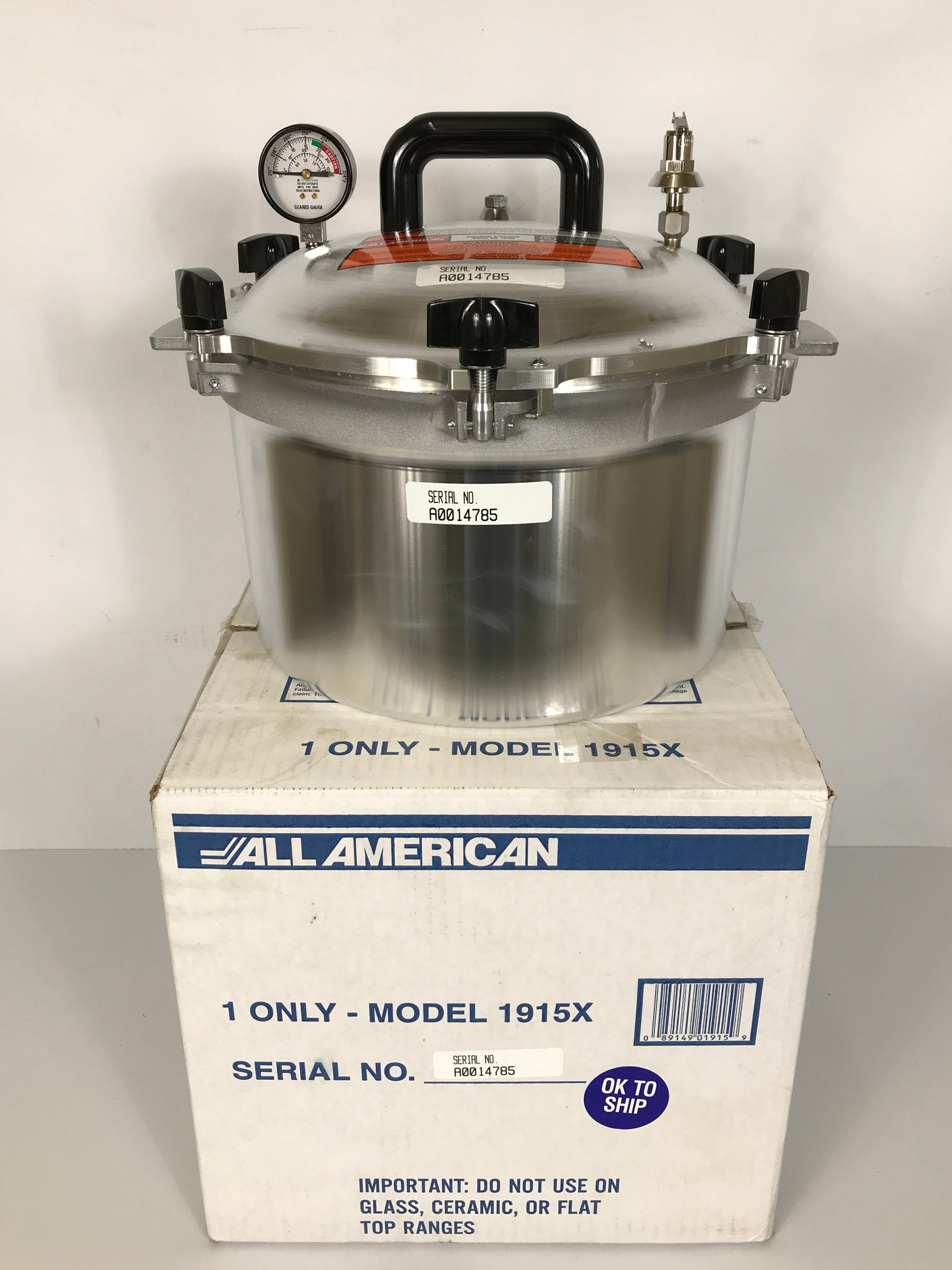 All American 1915X 15 Quart Steam Pressure Sterilizer Non-Electric *New in Box*