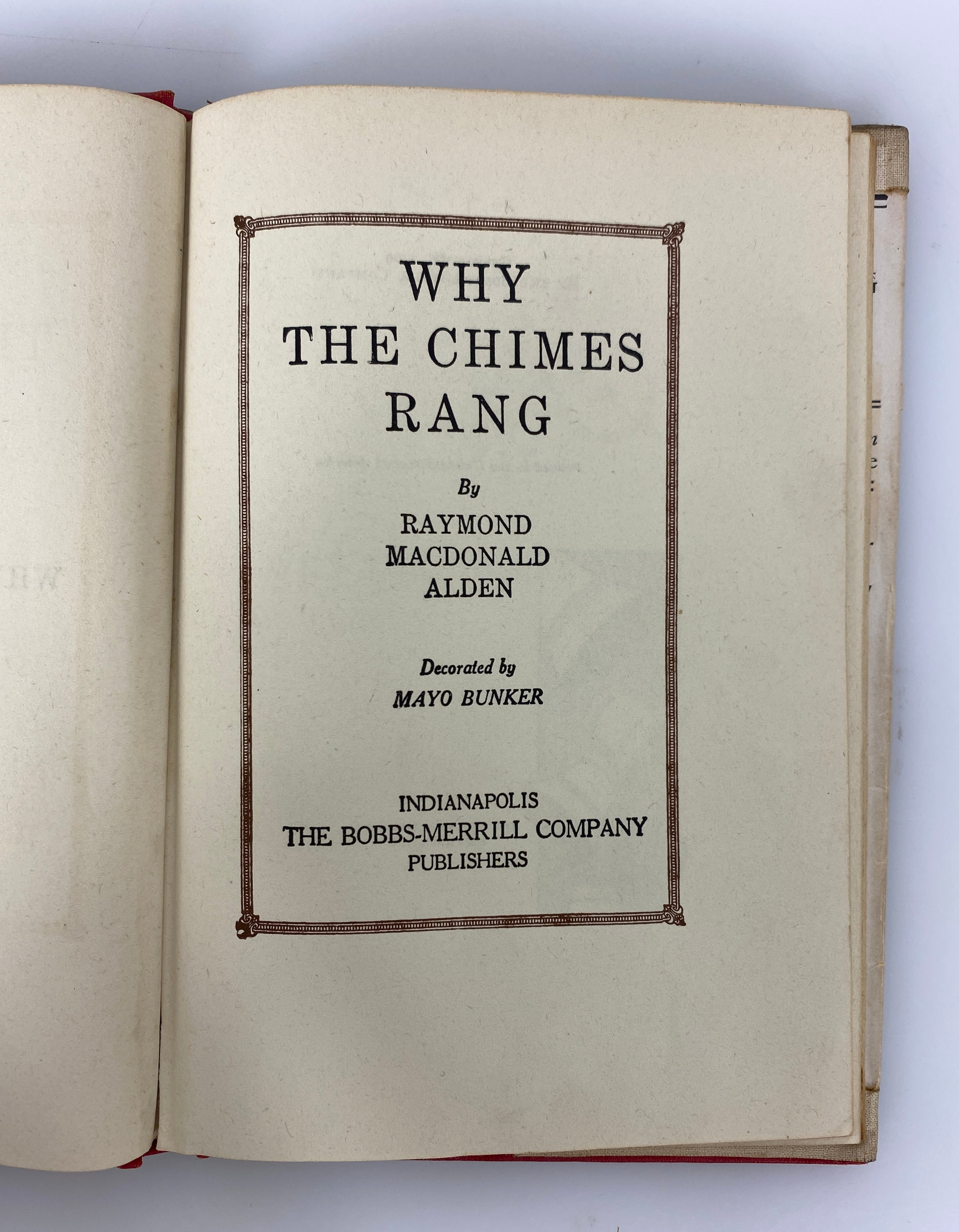 Why the Chimes Rang by Alden 1909 Antique Children's Christmas Book HC DJ