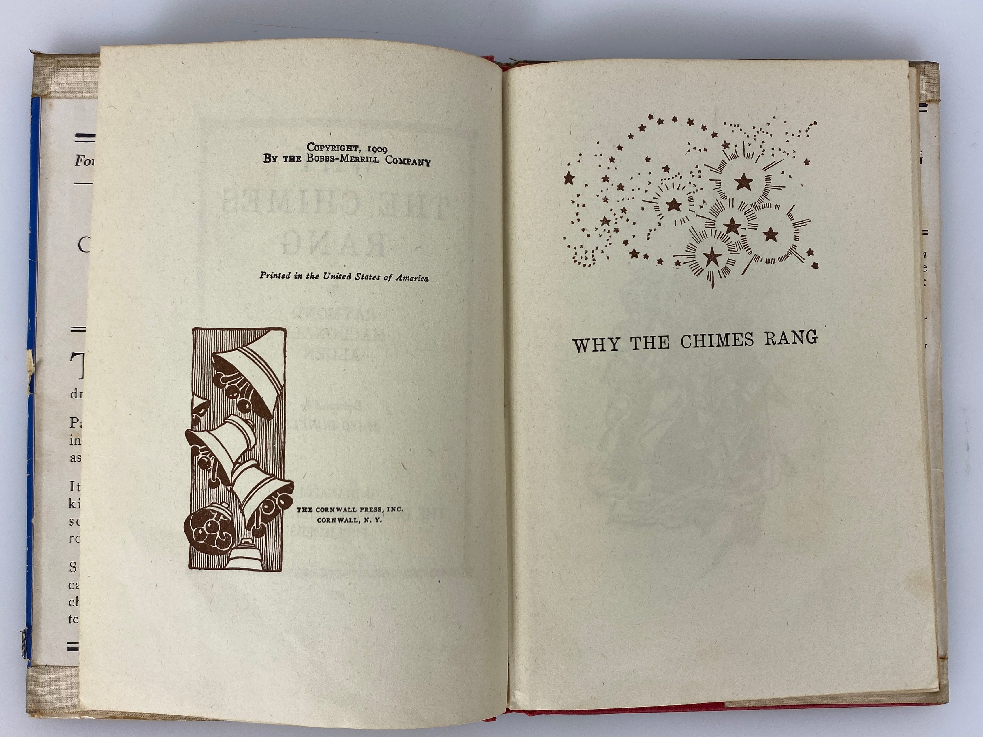 Why the Chimes Rang by Alden 1909 Antique Children's Christmas Book HC DJ