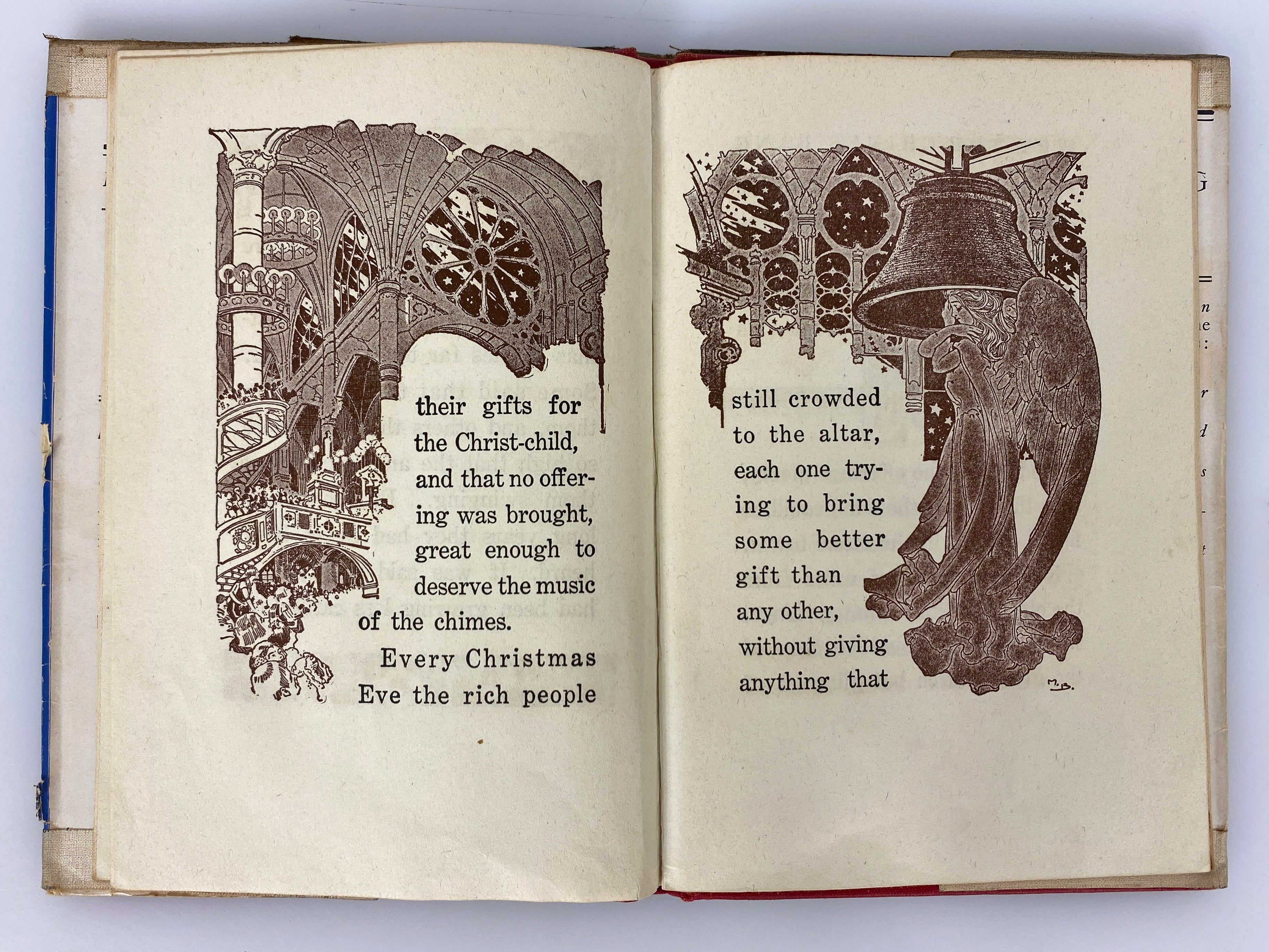 Why the Chimes Rang by Alden 1909 Antique Children's Christmas Book HC DJ