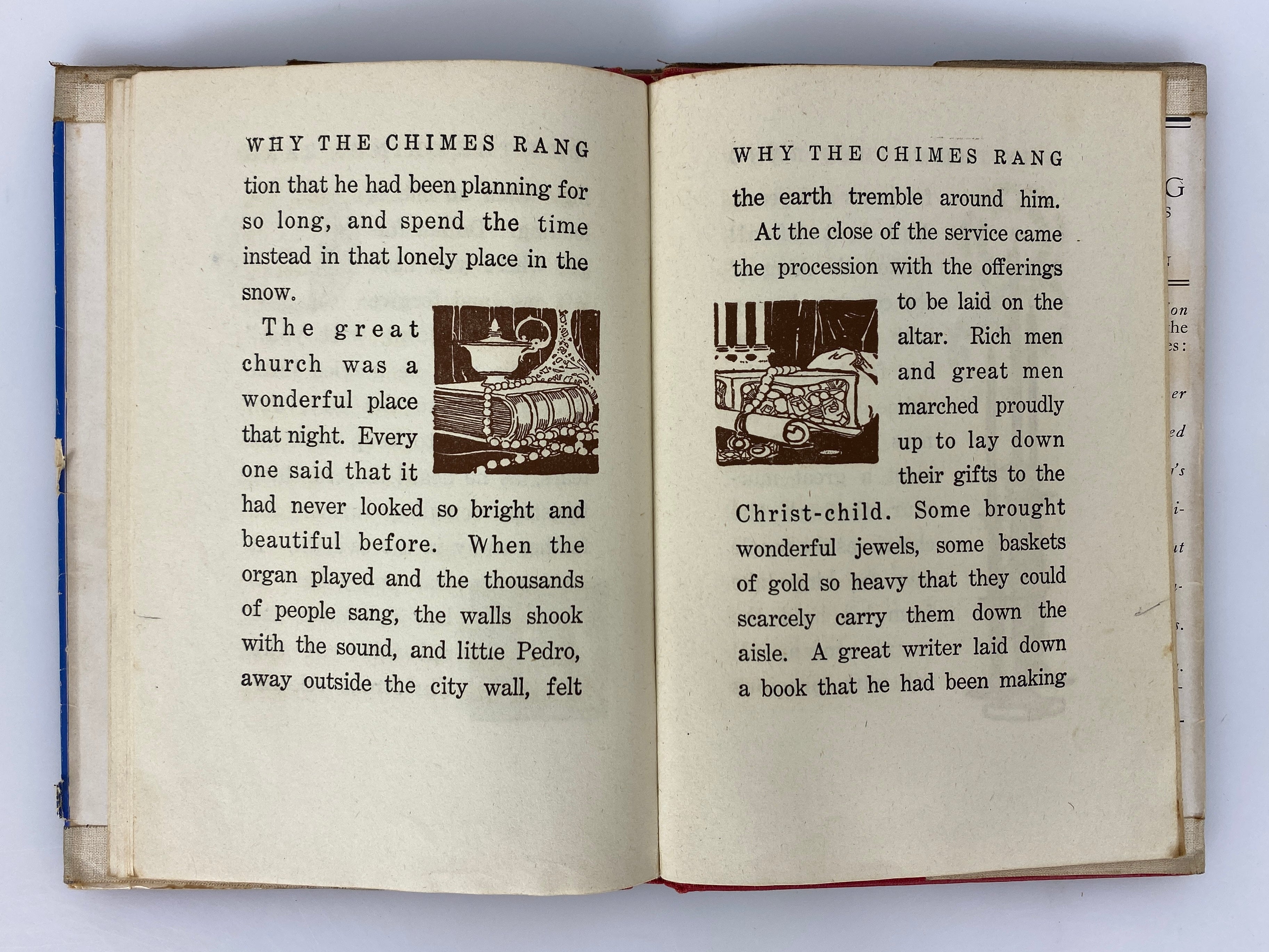 Why the Chimes Rang by Alden 1909 Antique Children's Christmas Book HC DJ
