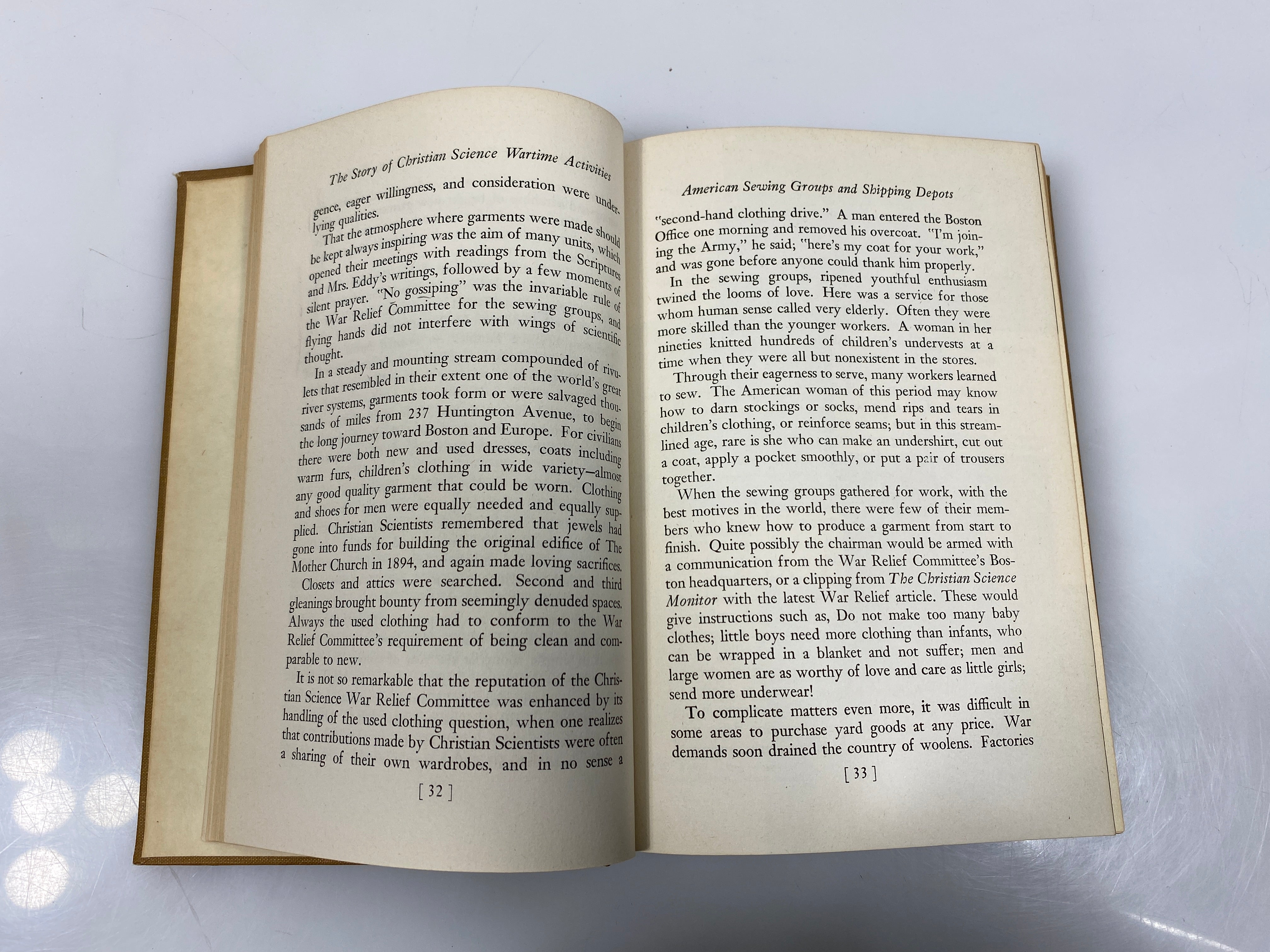 The Story of Christian Science Wartime Activities 1939-46 1947 HC