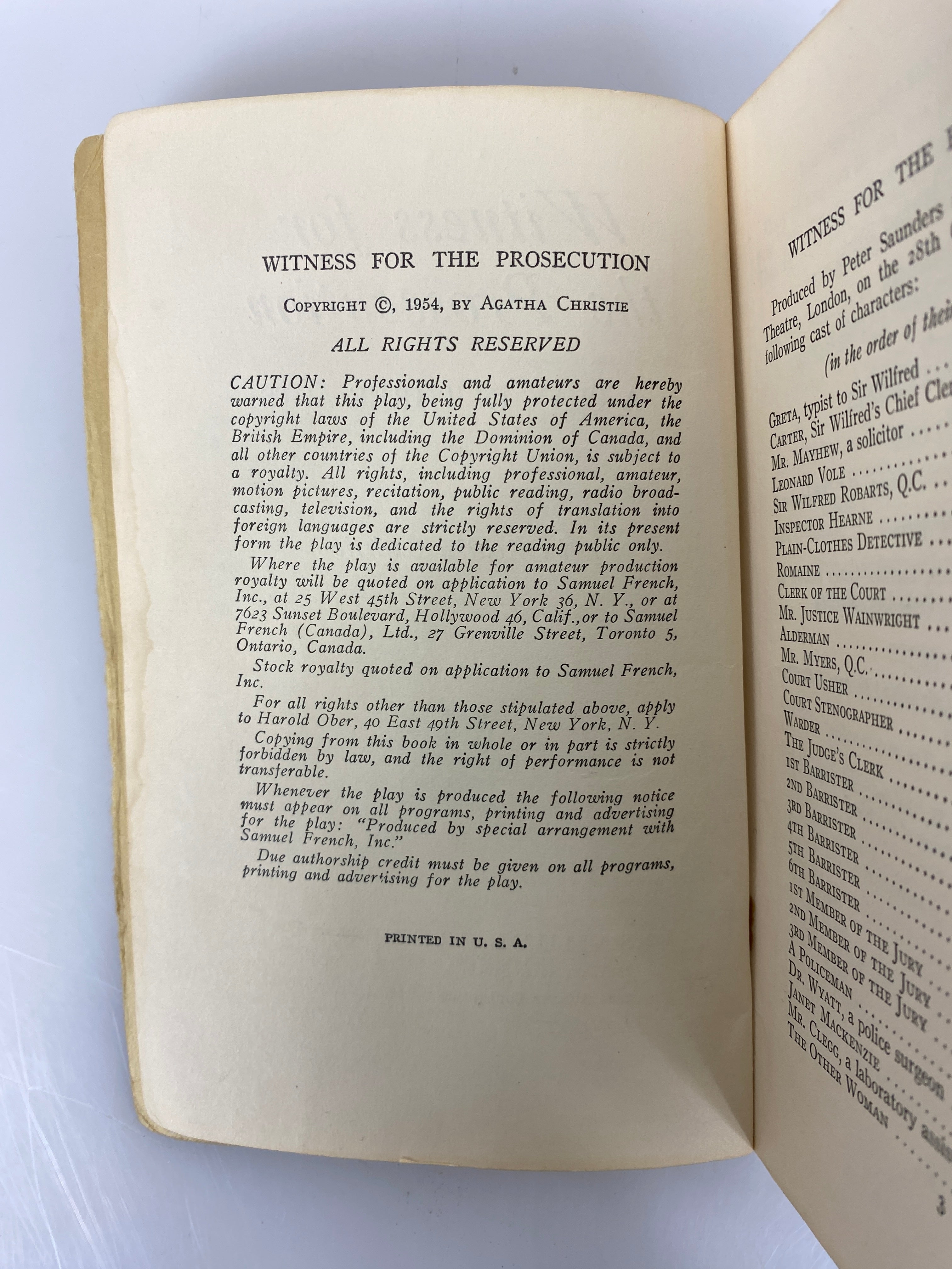 7 Vtg Plays incl: Wizard of Oz/Heidi/The Drunkard/Witness for the Prosecution SC