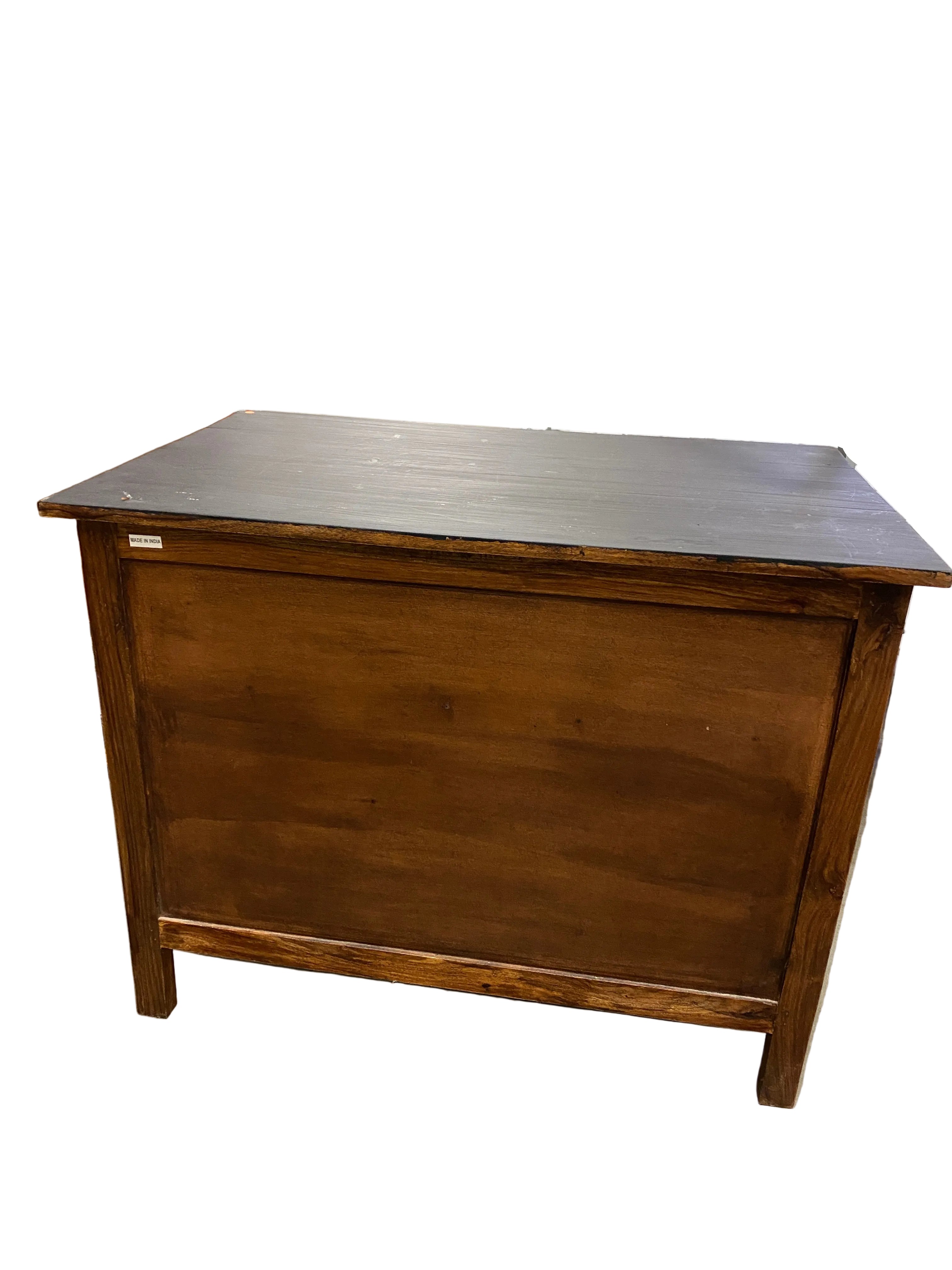 Black Top Wooden 2 Drawer Dresser