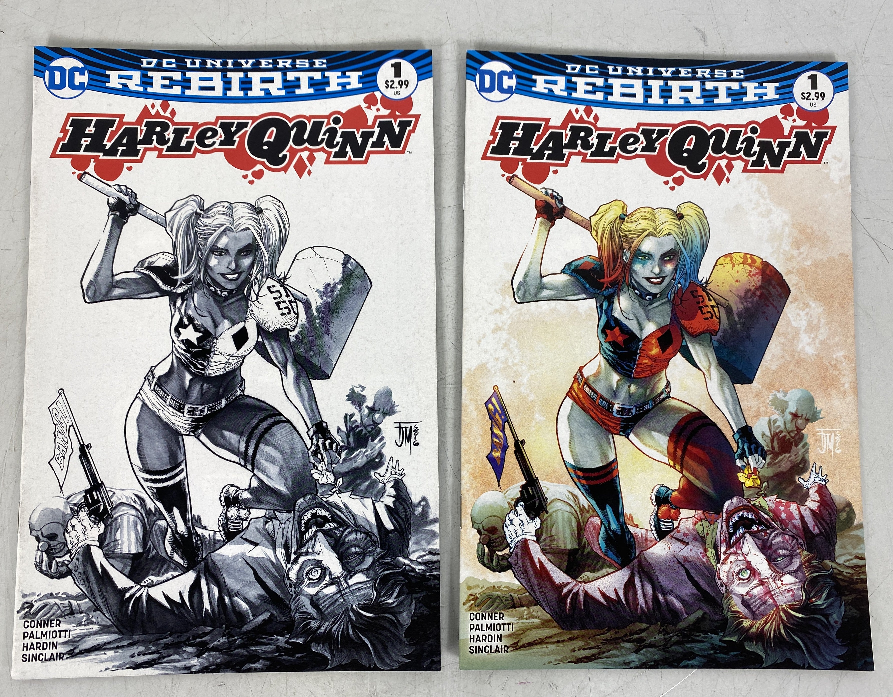 Harley Quinn 1 DC Universe Rebirth Lot of 2 Francis Manapul covers