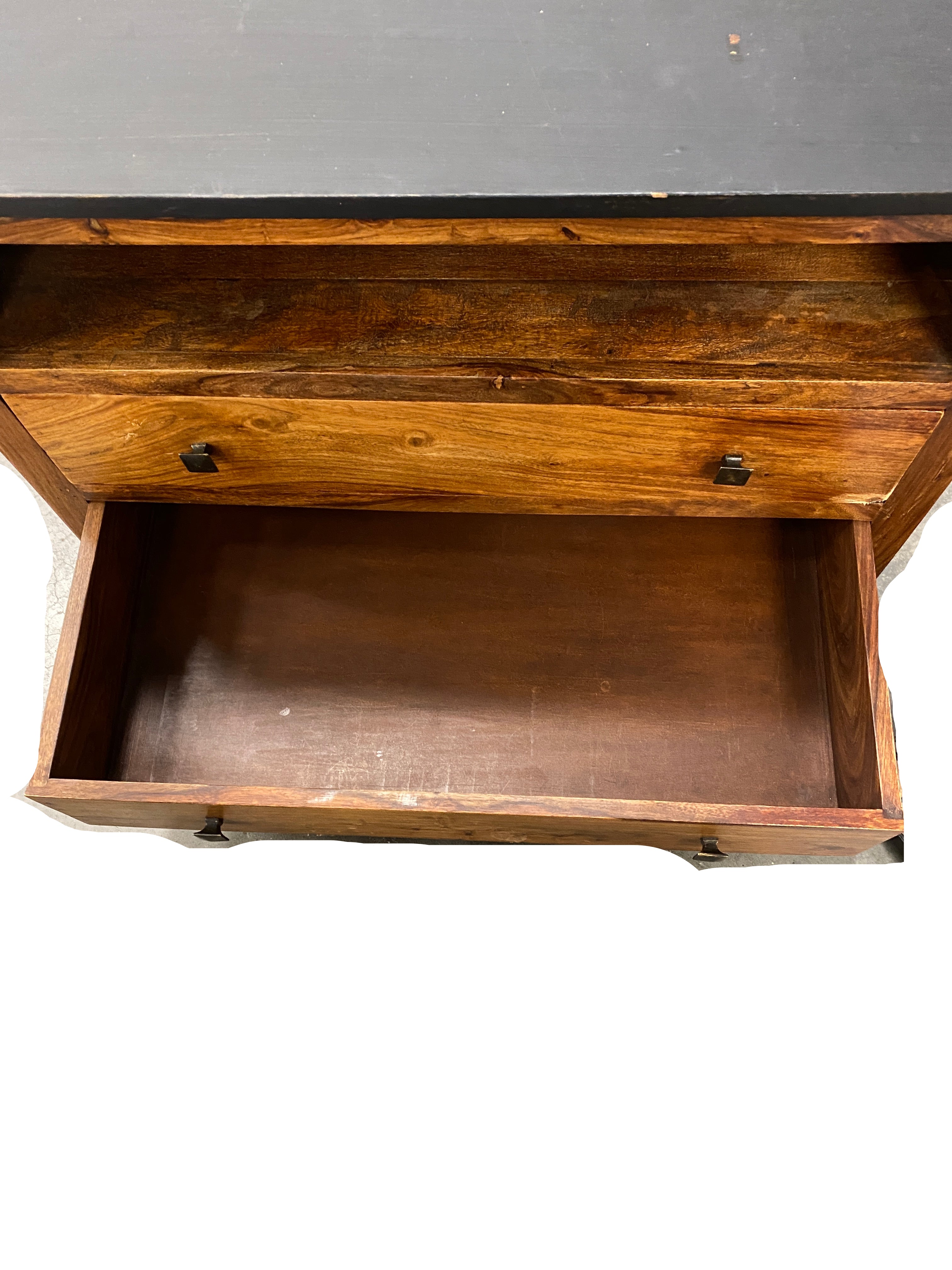 Black Top Wooden 2 Drawer Dresser