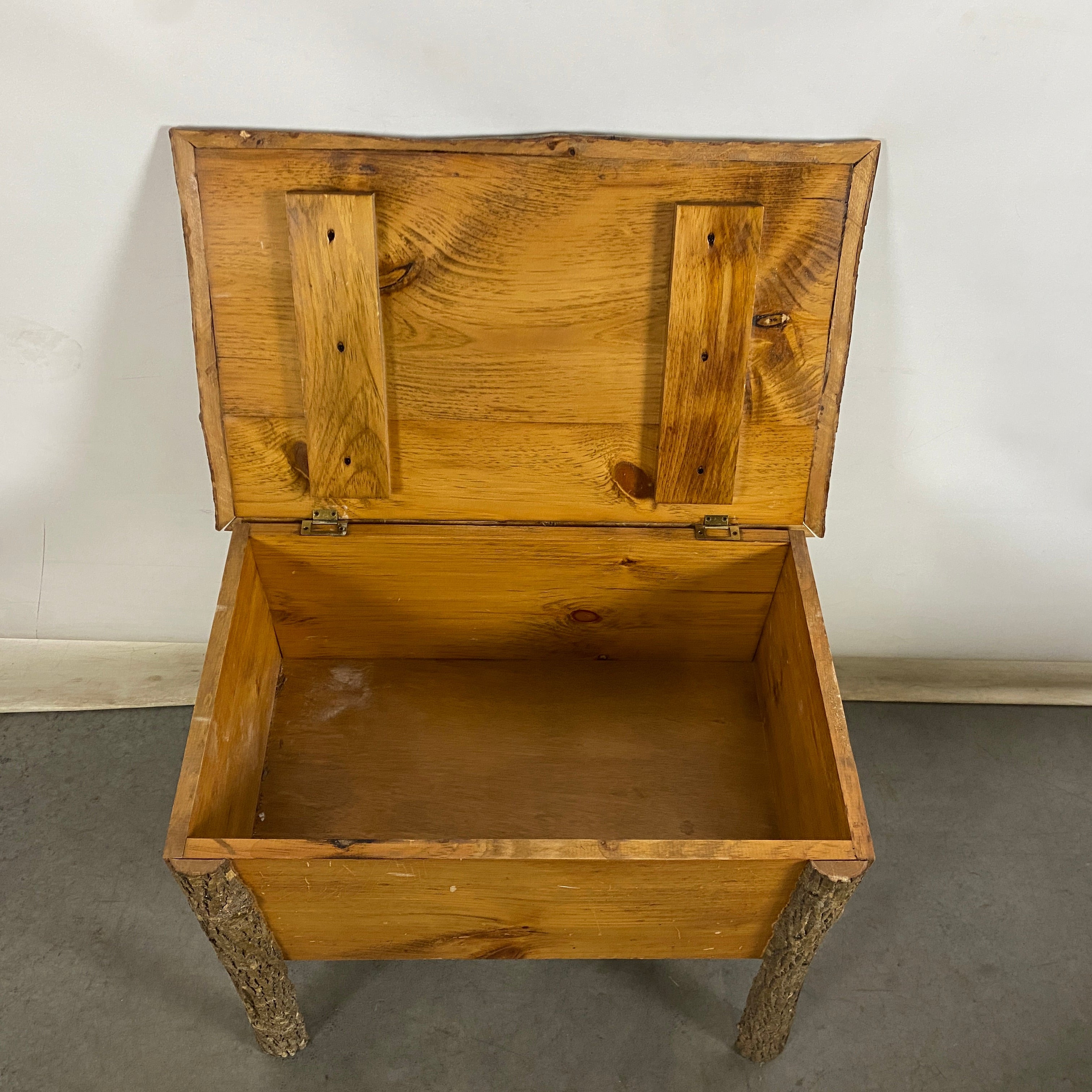 Live Edge Wooden Table with Storage