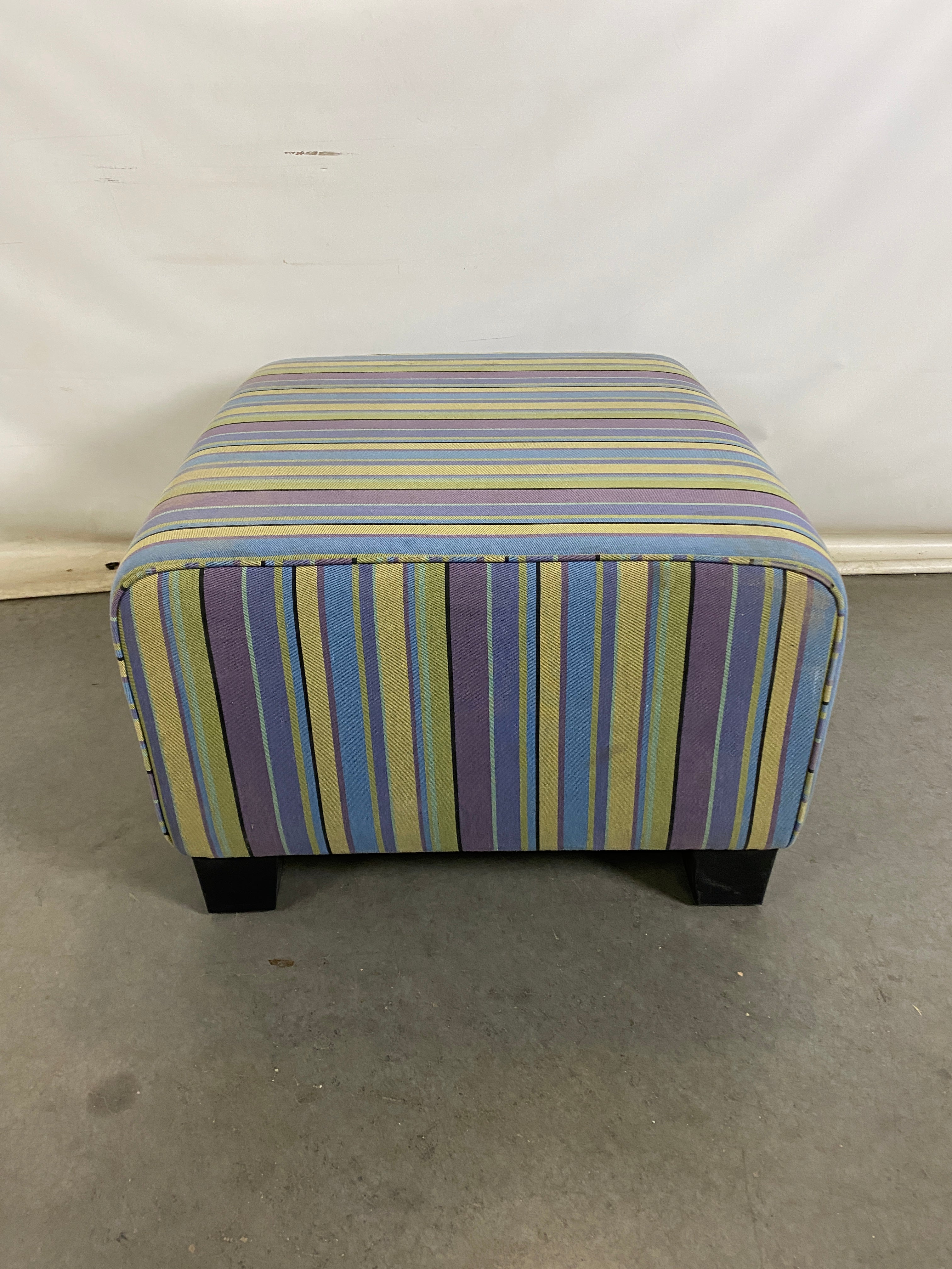 Colorful Striped Ottoman Ottoman