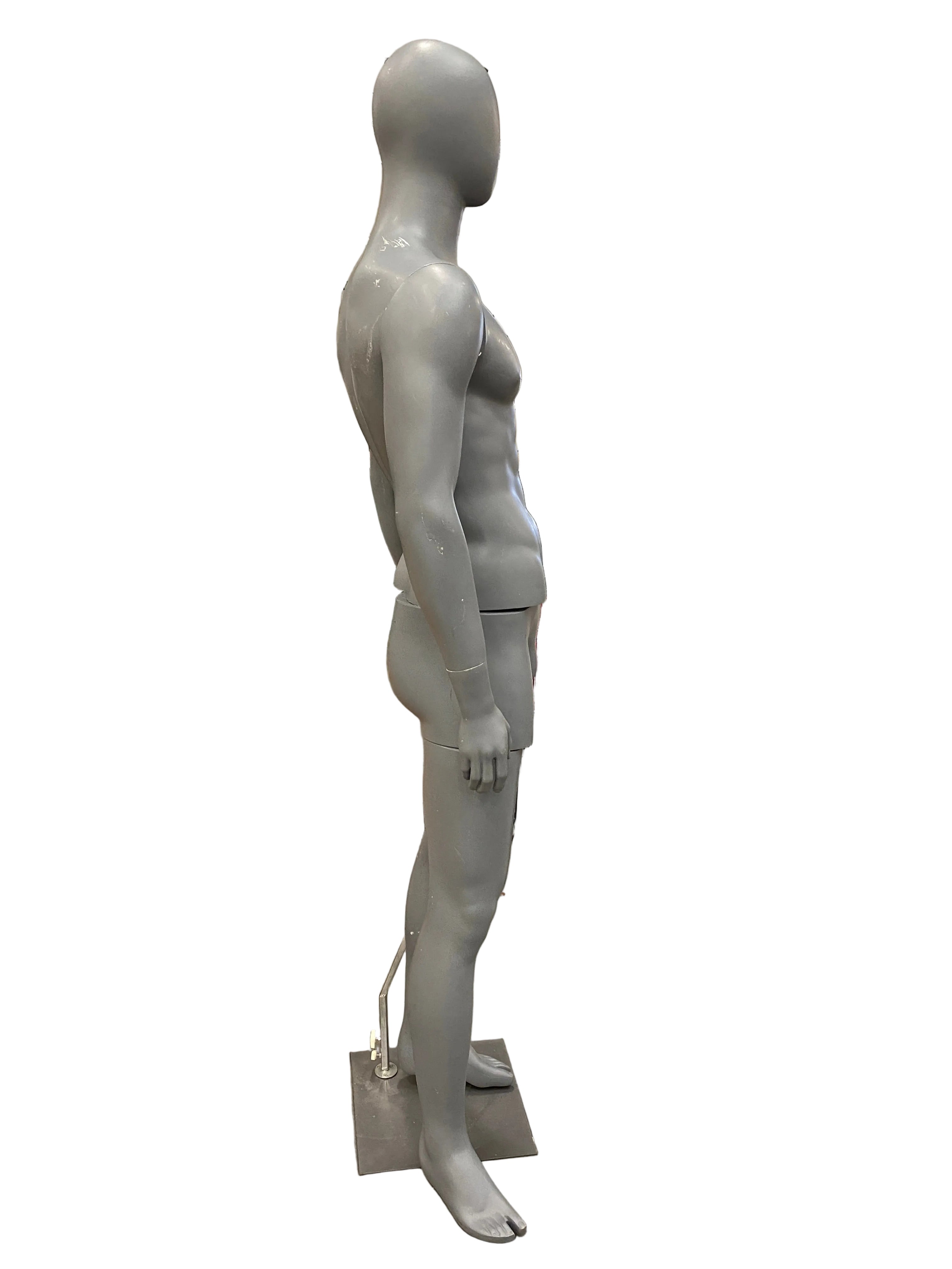 Full Body Male Mannequin w/ Metal Base Stand