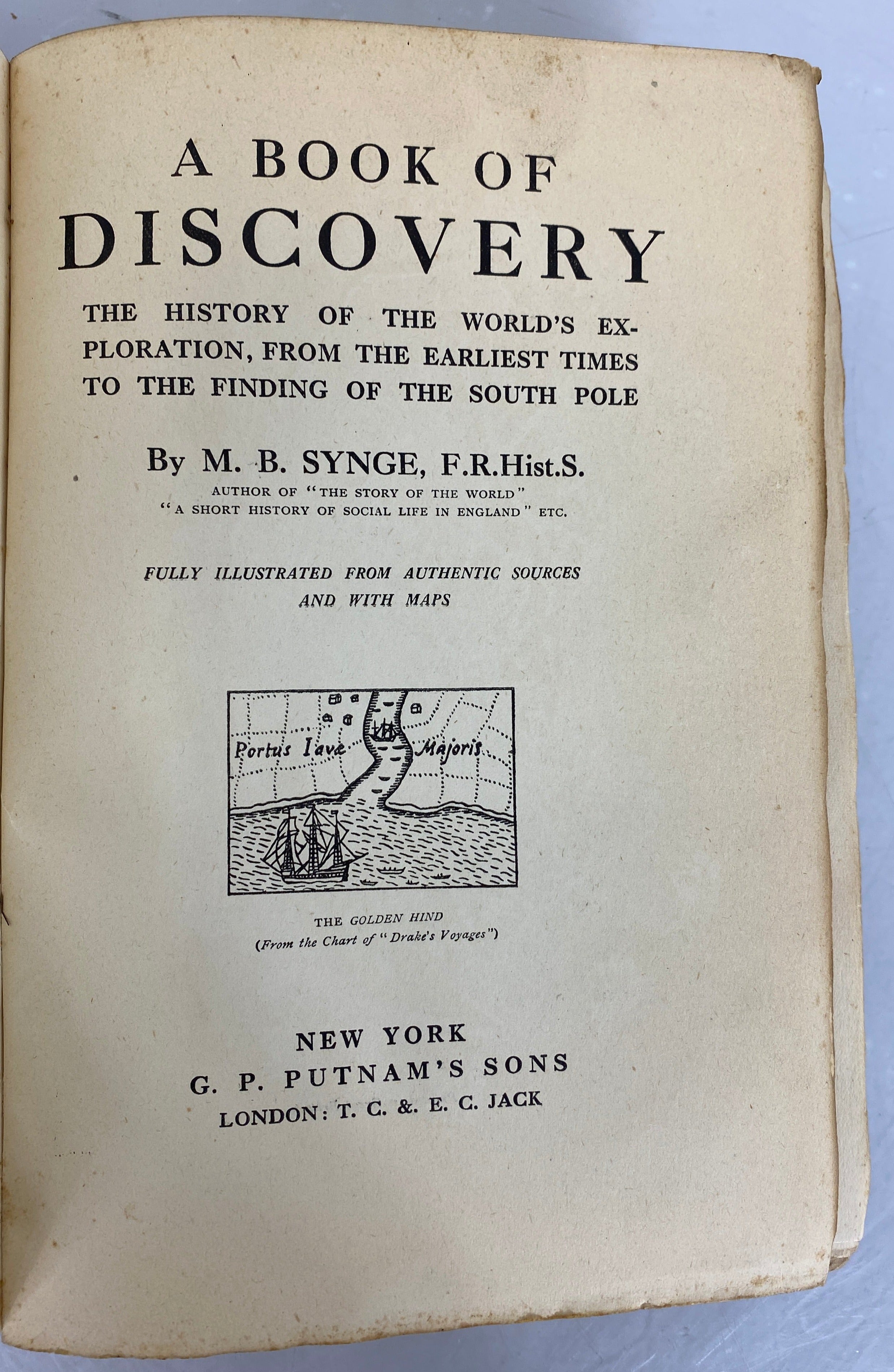 A Book of Discovery by M.B. Synge (c1915) Antique HC First American Edition
