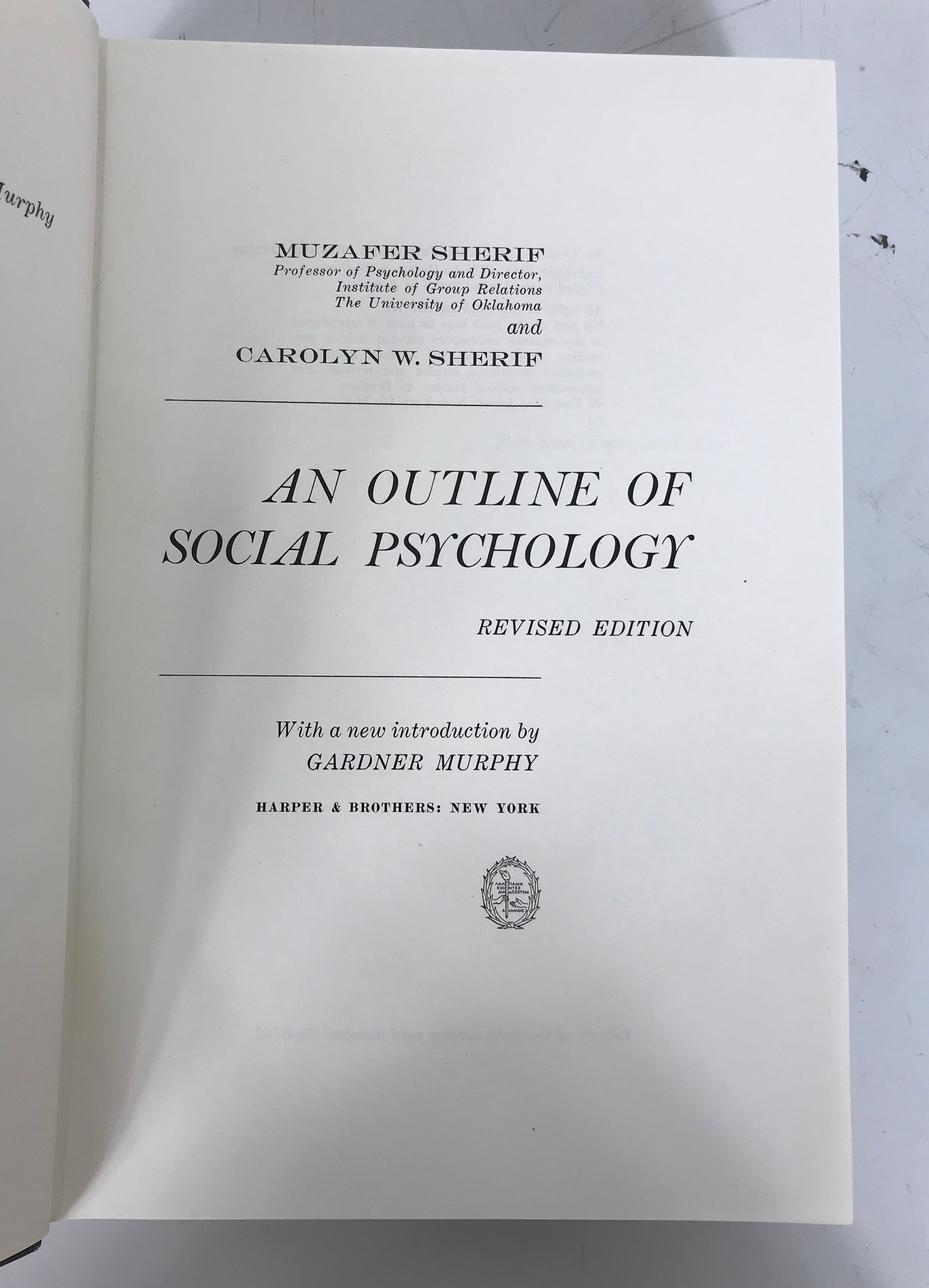 2 Vintage Psych Vols: Principles of General Psych/Outline of Social Psych HC