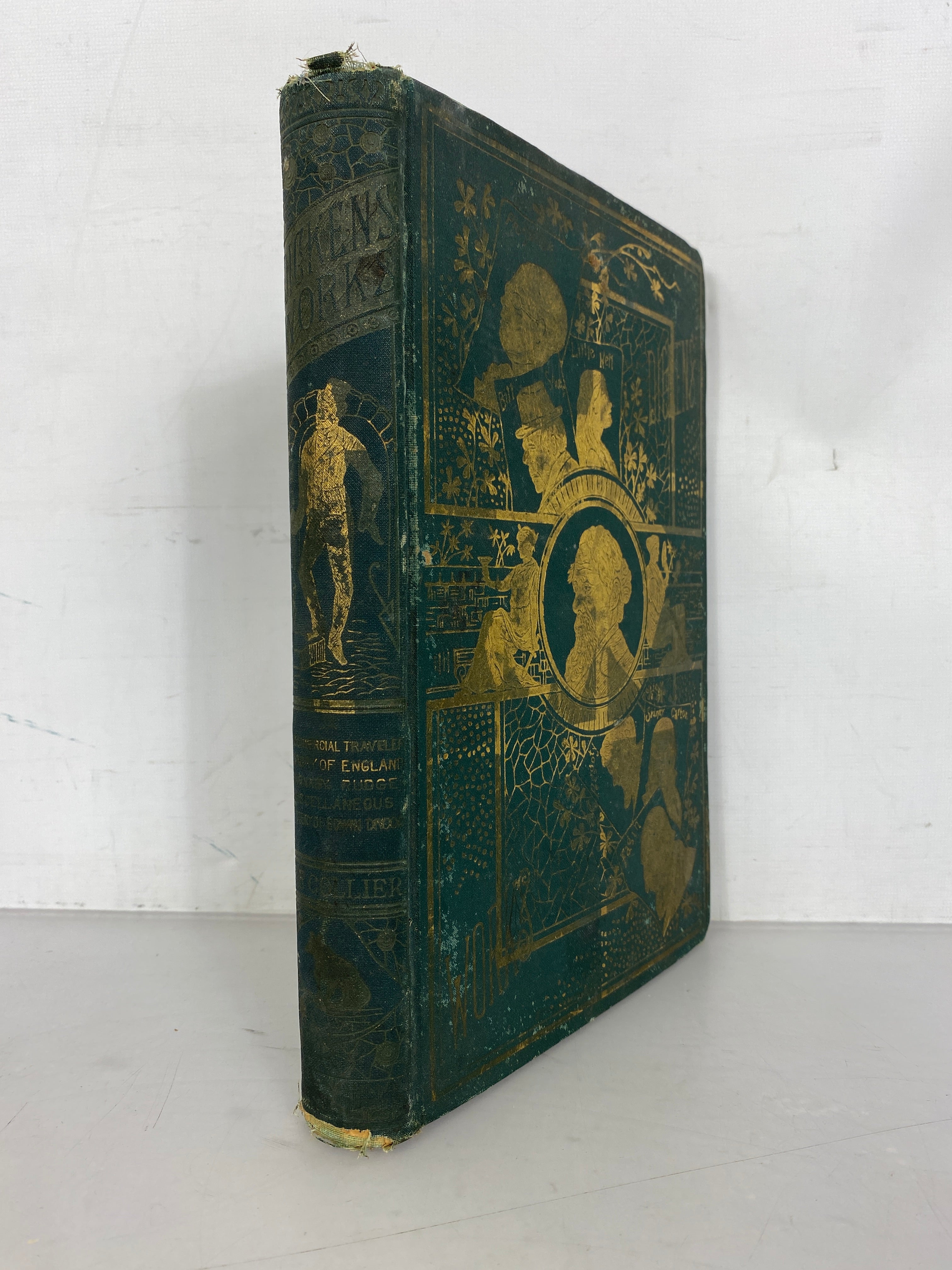 The Works of Charles Dickens Volume VI Collier's Unabridged Edition c1880 Antique HC