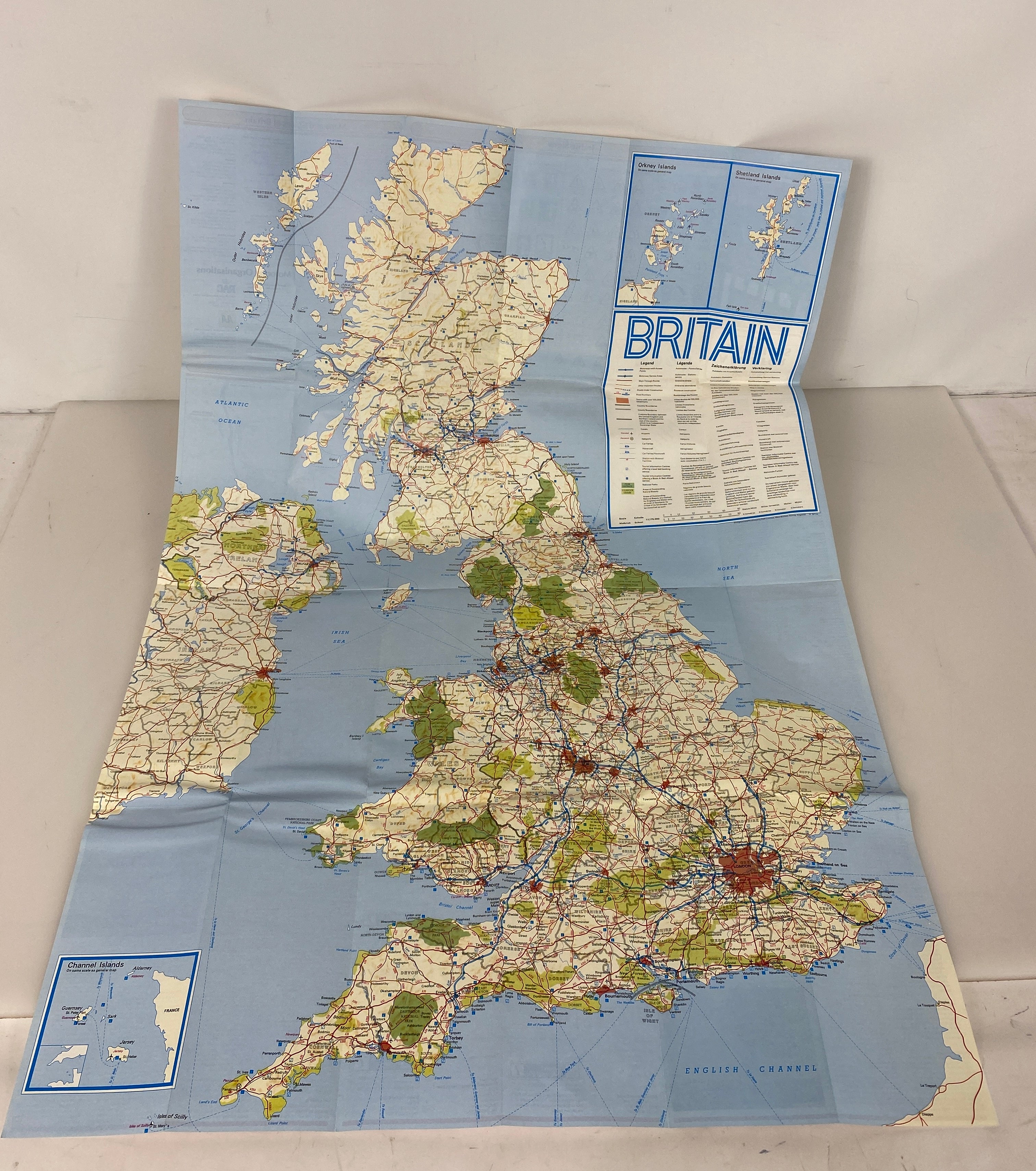 Lot of British Maps Motorist's Map/Cotswolds/Wyedean/British Isles/Travellers