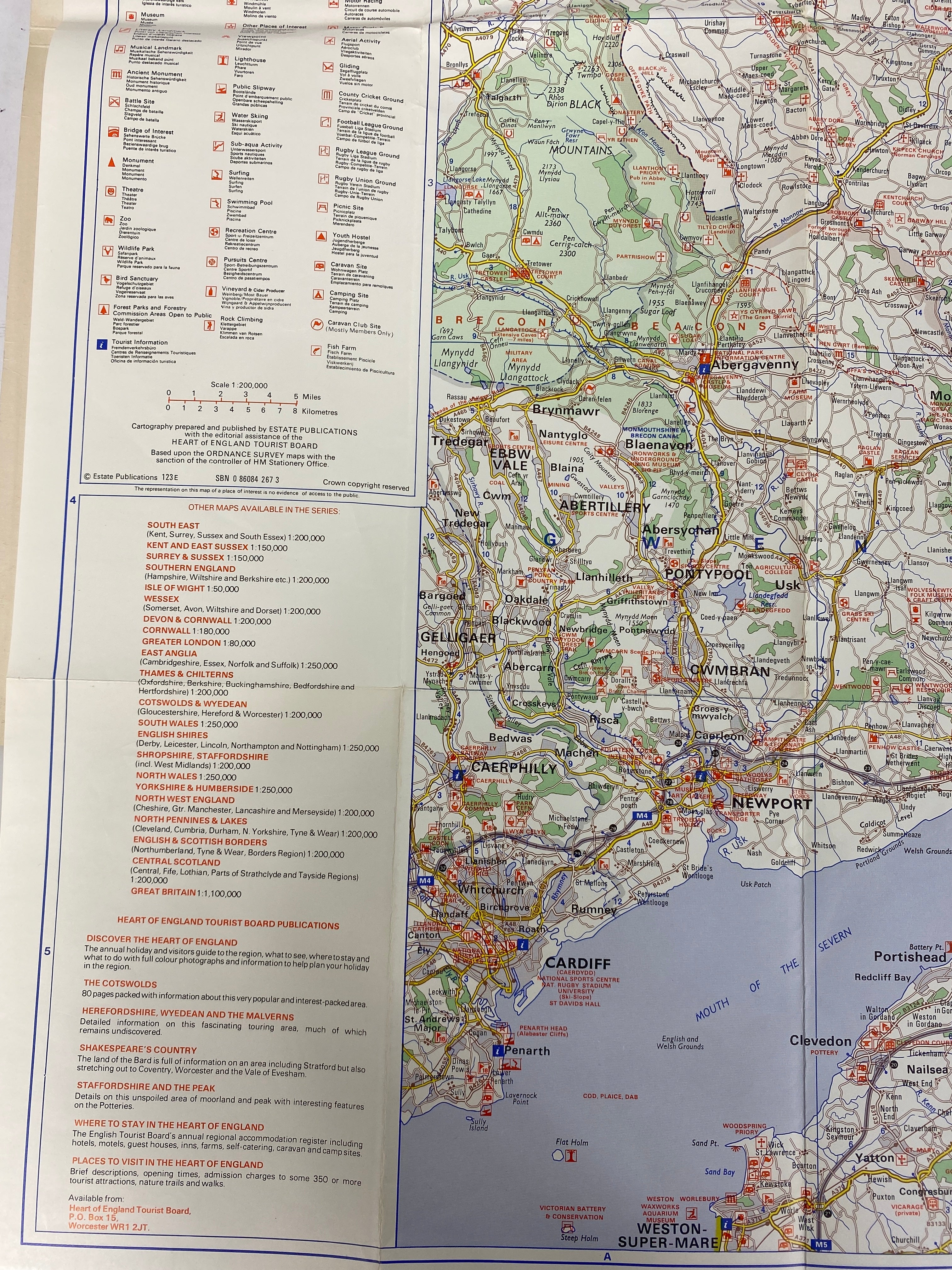 Lot of British Maps Motorist's Map/Cotswolds/Wyedean/British Isles/Travellers